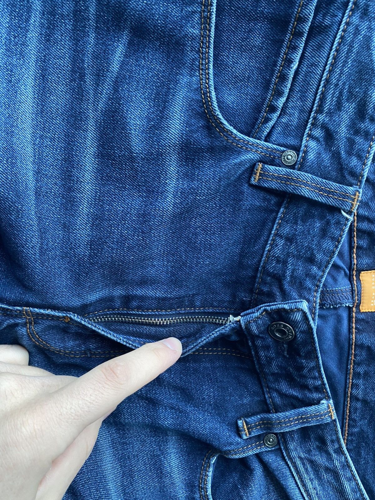 Hugo Boss 00s Y2K Hugo Boss Orange 63 Slim Fit Denim Jeans W31 L31 Size US 31 - 5 Thumbnail