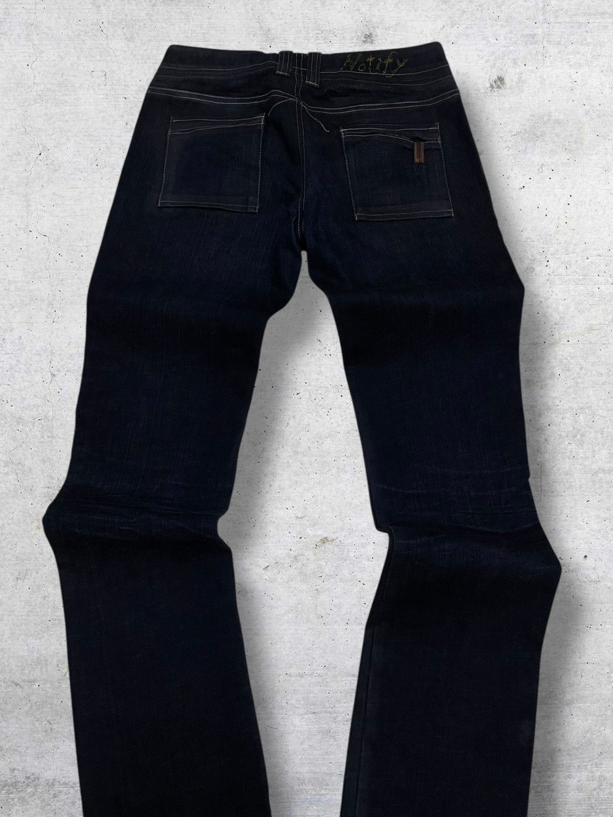 Notify VINTAGE NOTIFY CRAFTED JAPAN DESIGNER OG FLARED INDIGO DENIM Size US 28 / EU 44 - 11 Thumbnail