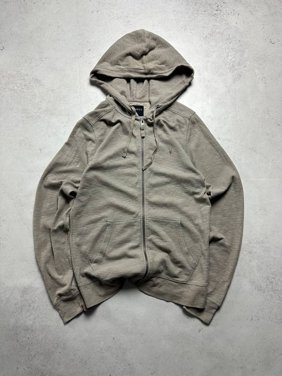 Allsaints × Vintage Vintage Allsaints Waffle Zip Hoodie S Size US S / EU 44-46 / 1 - 1 Thumbnail