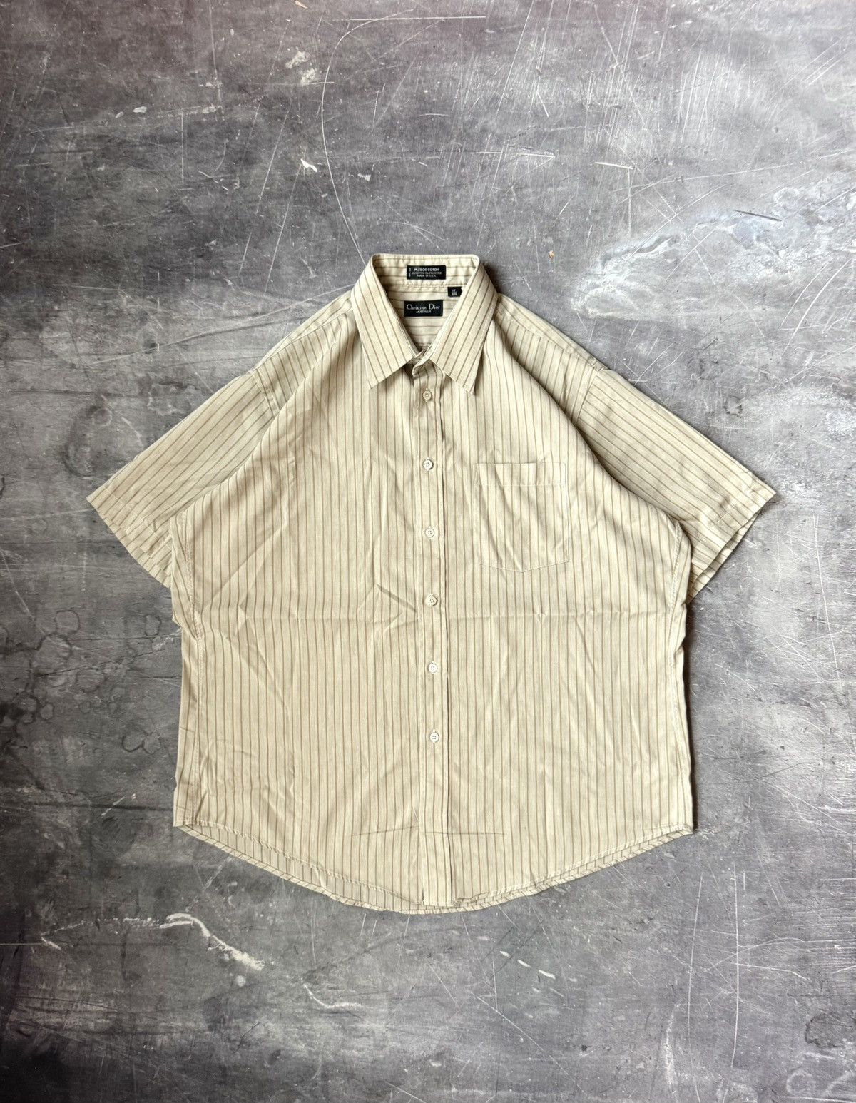 Christian Dior Monsieur Vintage Christian Dior Short-Sleeve Buttondown Shirt (L) Size US L / EU 52-54 / 3 - 1 Thumbnail