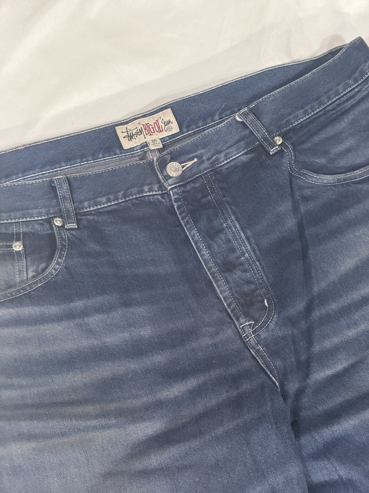 Stussy Stussy Blue Denim Vintage Wash Big OL Jeans Size US 38 / EU 54 - 3 Thumbnail