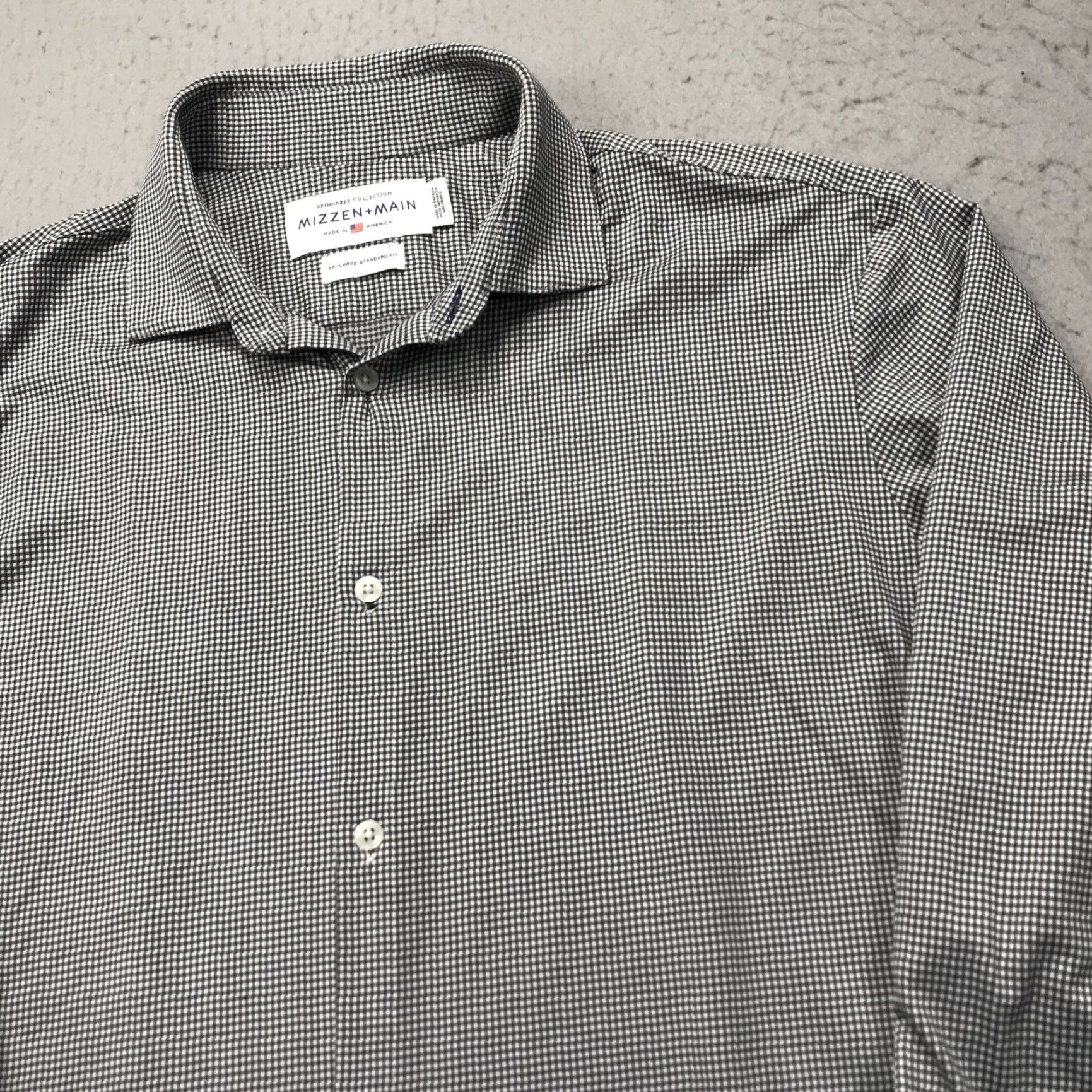Mizzen+Main Mizzen+Main Shirt Mens 2XL White Check Spinnaker Casual Stretch Button-Up Long Sleeve Classic Preppy Size US XXL / EU 58 / 5 - 3 Thumbnail