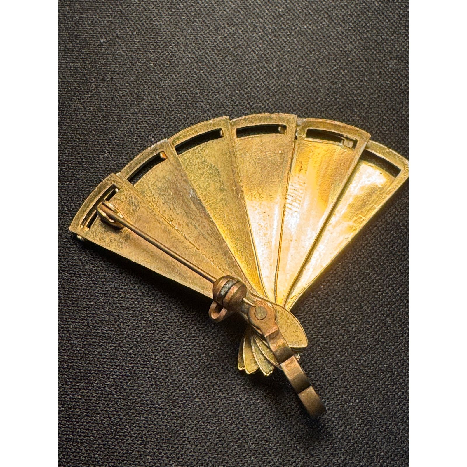 Other Damaseene Fully Articulating Fan Brooch Size ONE SIZE - 3 Thumbnail