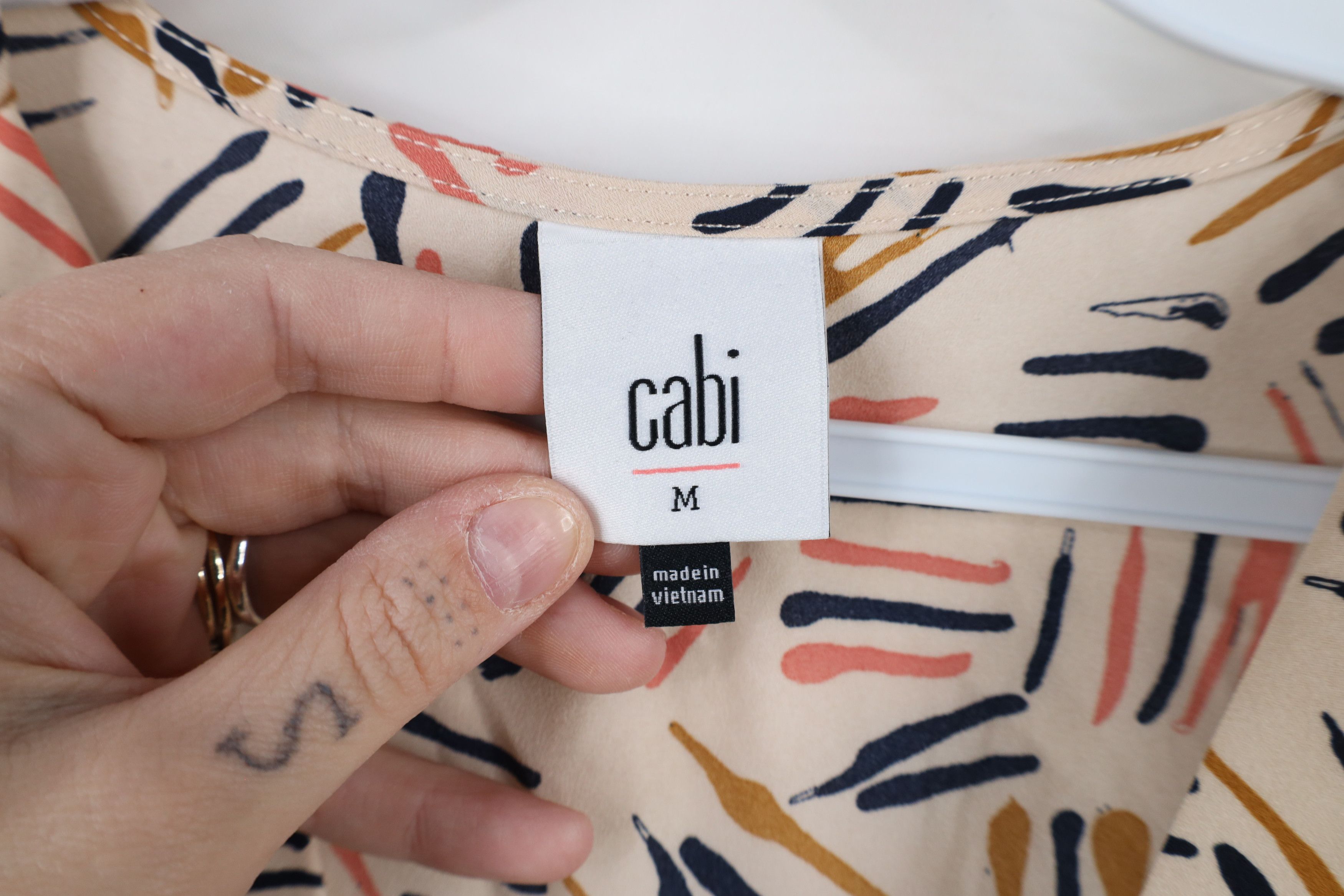 Vintage New Cabi Abstract Line Art Marni Blouse Top Shirt Polyester Size M / US 6-8 / IT 42-44 - 6 Thumbnail