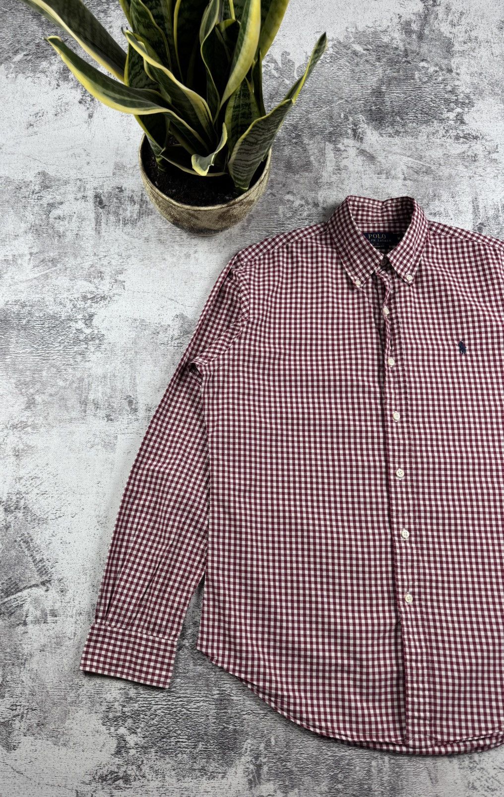 Polo Ralph Lauren Polo Ralph Lauren Cherry Basic Blank Longsleeve Button Shirt Size US M / EU 48-50 / 2 - 2 Thumbnail