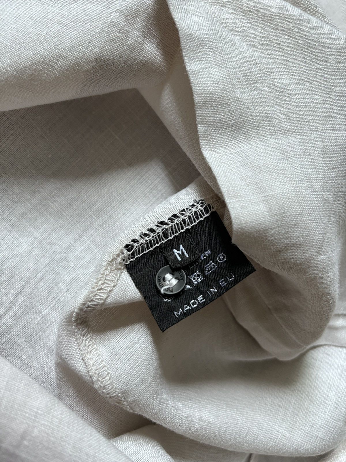 hannes roether Hannes Roether shirt beige linen long sleeve shirt Size US M / EU 48-50 / 2 - 8 Thumbnail