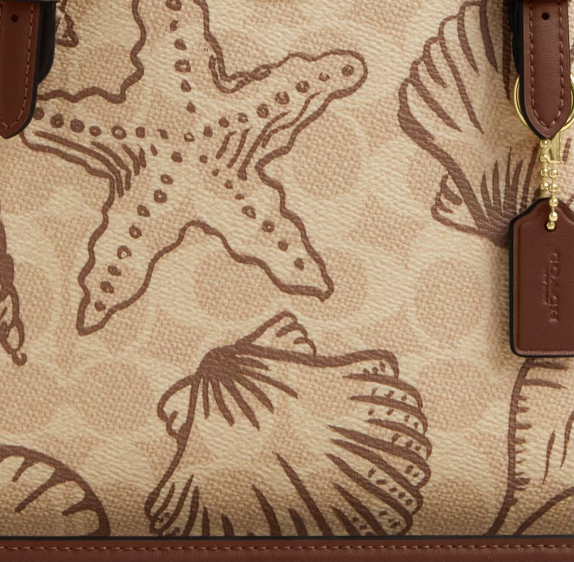 Coach Mollie Tote Bag 25 In Signature Canvas With Shell CBH63 Size ONE SIZE - 12 Thumbnail