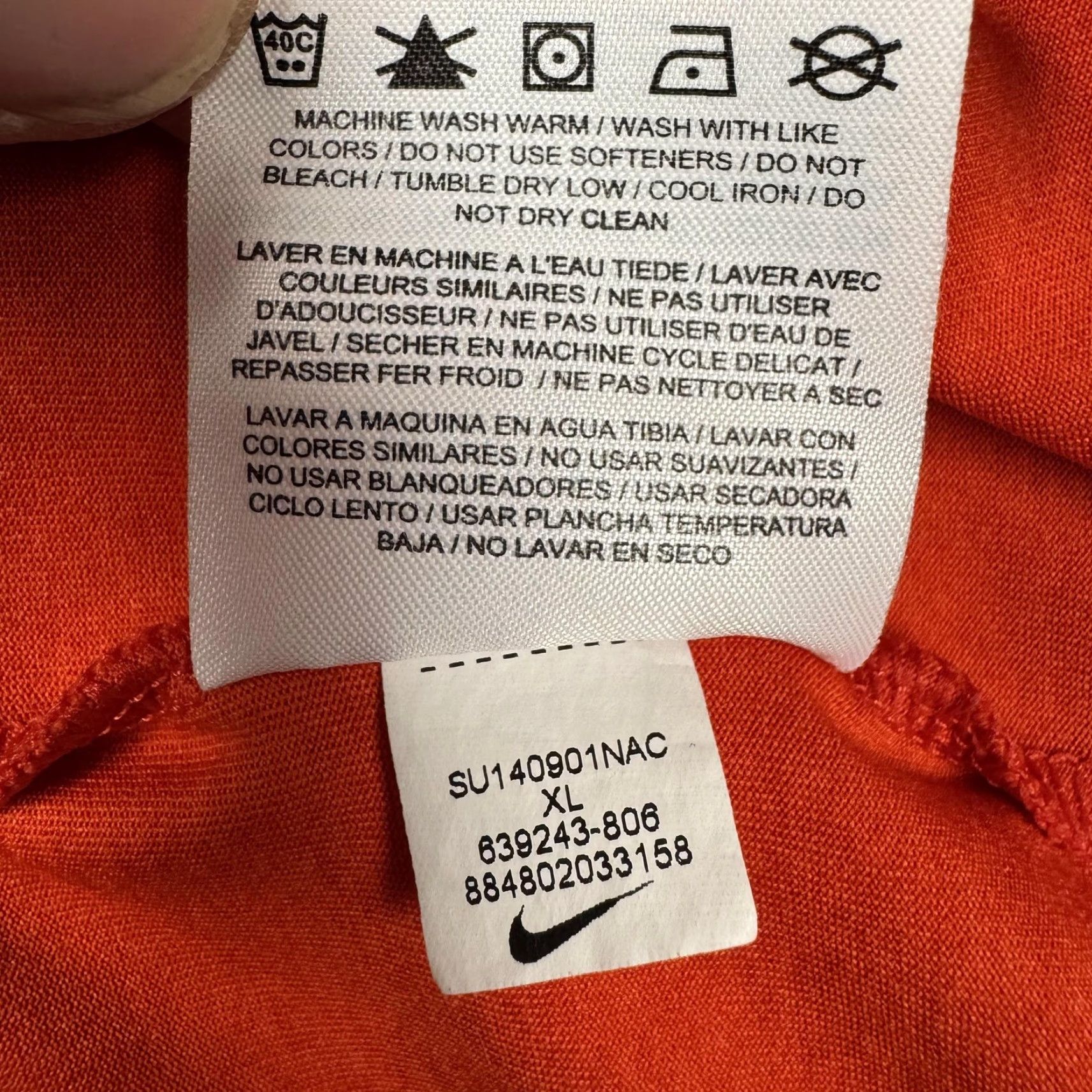 Nike Nike Golf Polo Shirt Mens XL Orange Tour Performance Dri-Fit Short Sleeve Golf Size US XL / EU 56 / 4 - 7 Thumbnail
