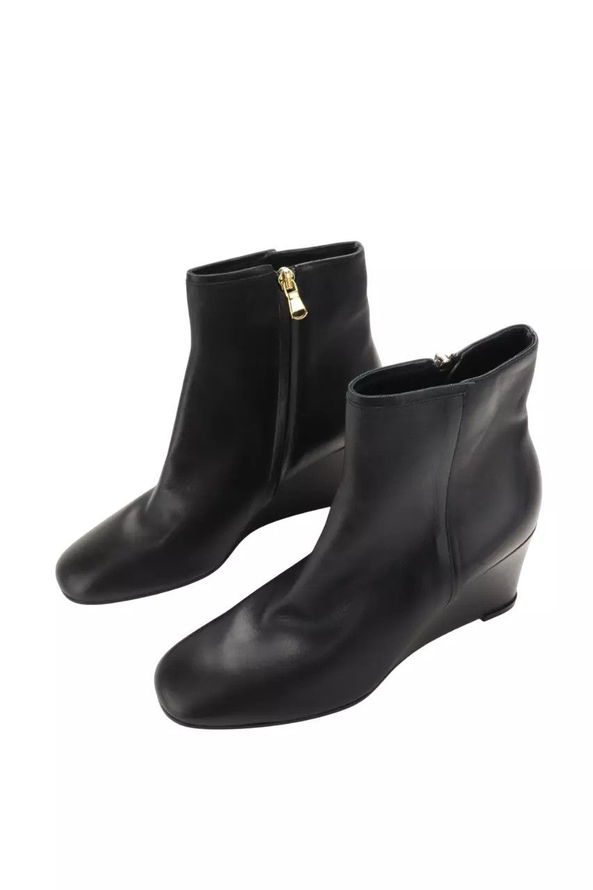 Salvatore Ferragamo SALVATORE FERRAGAMO Women's US 7 Leather Platform Heeled Size US 7 / IT 37 - 1 Thumbnail