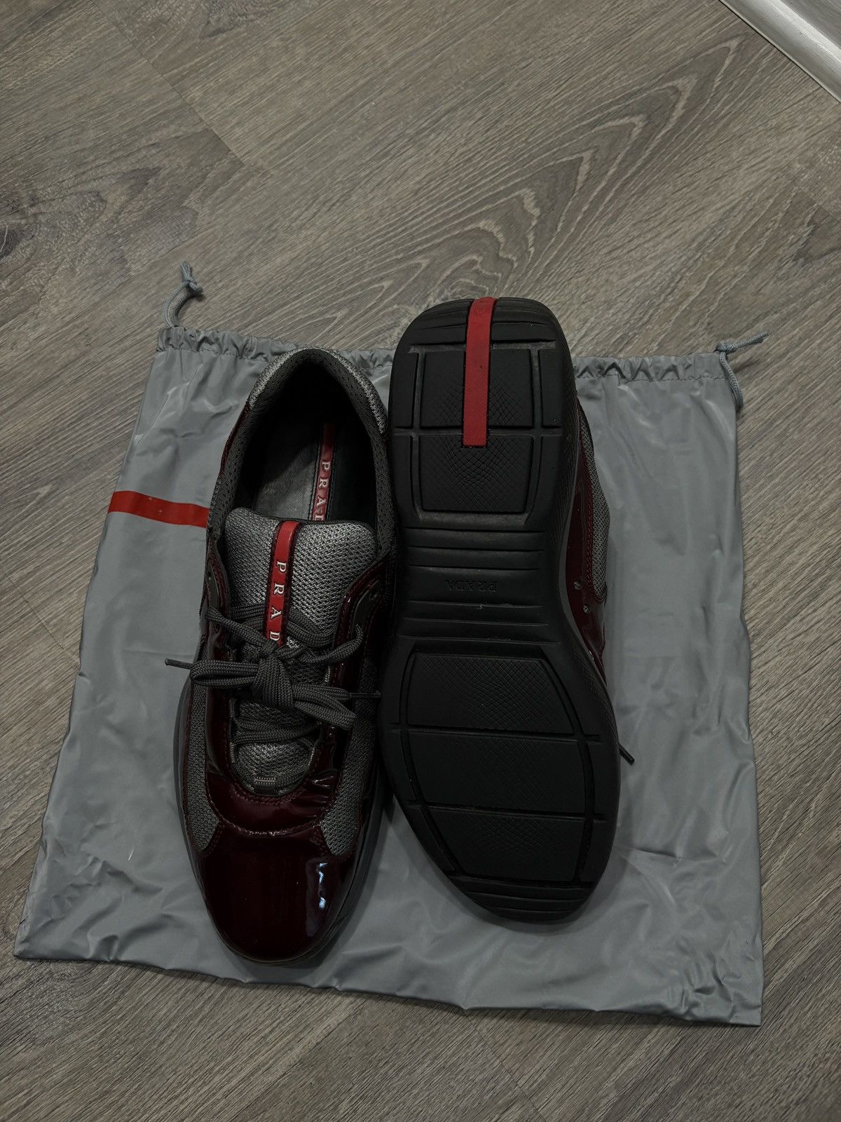 Prada Prada America’s Cup - Burgundy/Grey Size 10UK With Dustbag Size US 11.5 / EU 44-45 - 5 Thumbnail