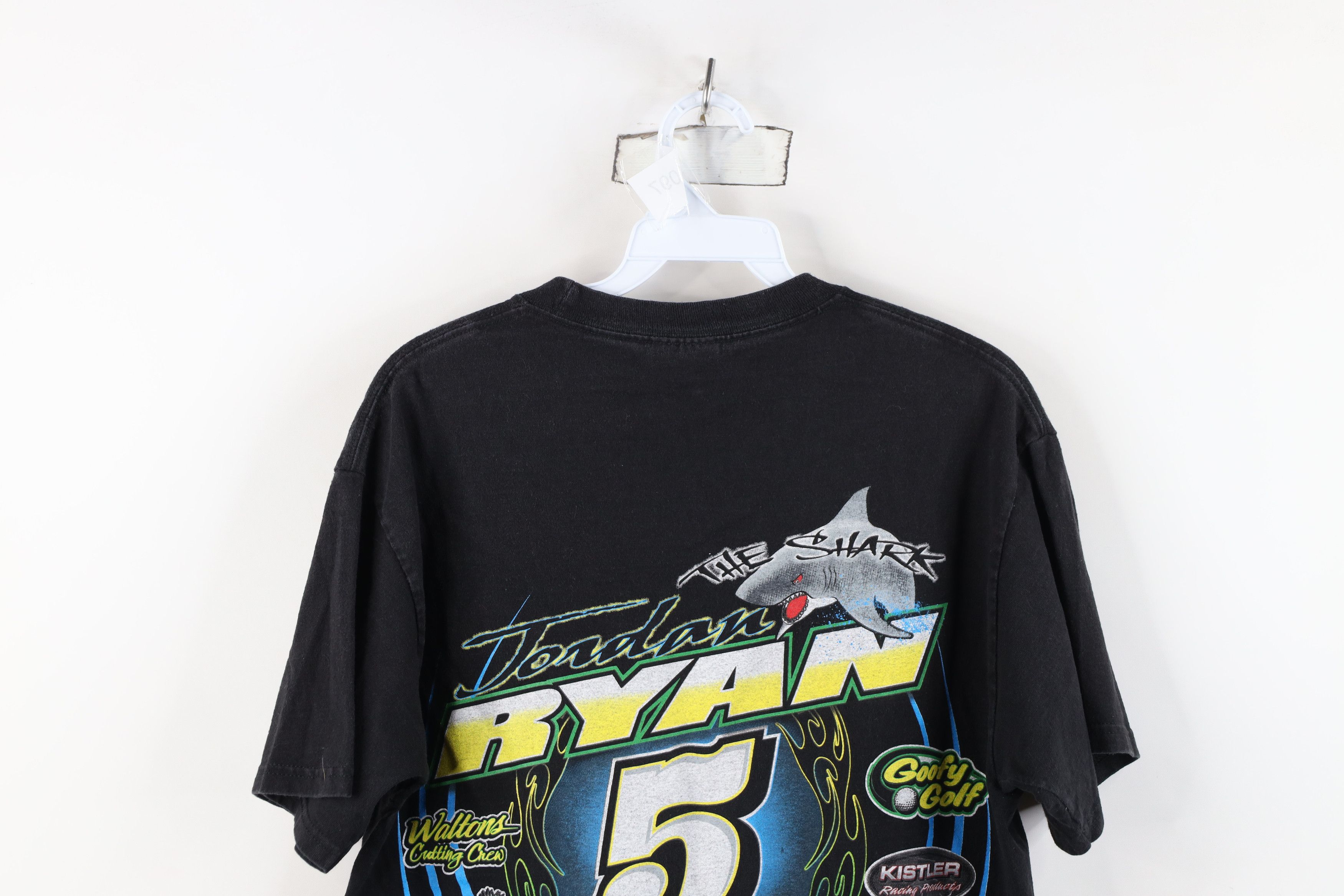 Vintage Vintage Y2K The Shark Jordan Ryan Racing T-Shirt Black Size US M / EU 48-50 / 2 - 11 Thumbnail