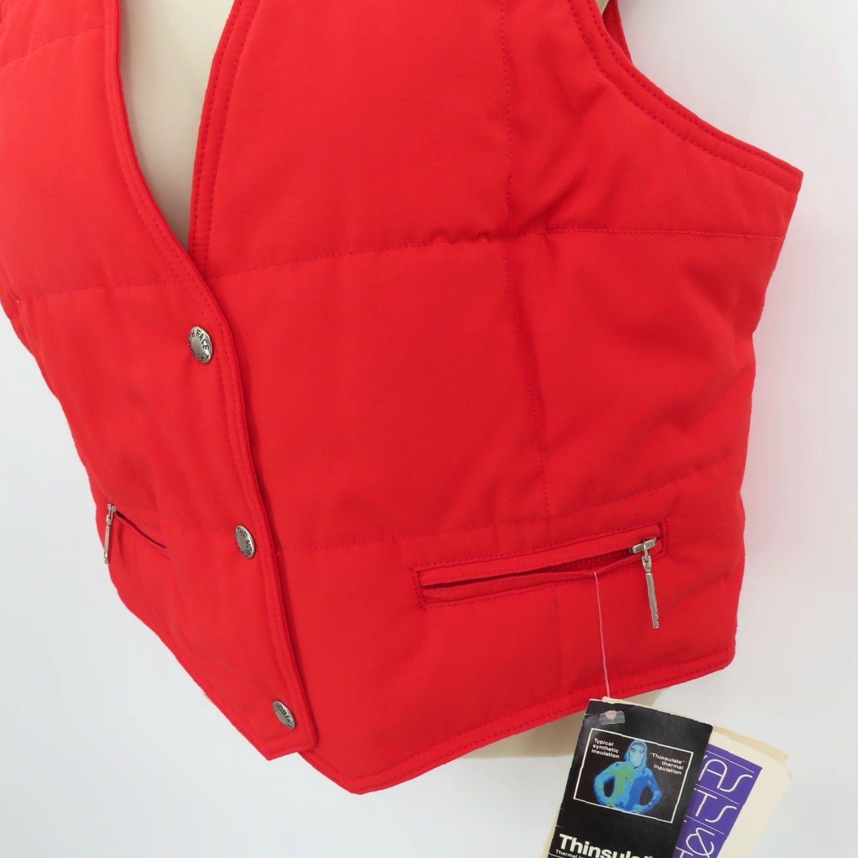 The North Face VTG The North Face Women Vest L Red Snap Front ZIP Pockets NEW Tags Solid Size L / US 10 / IT 46 - 7 Thumbnail