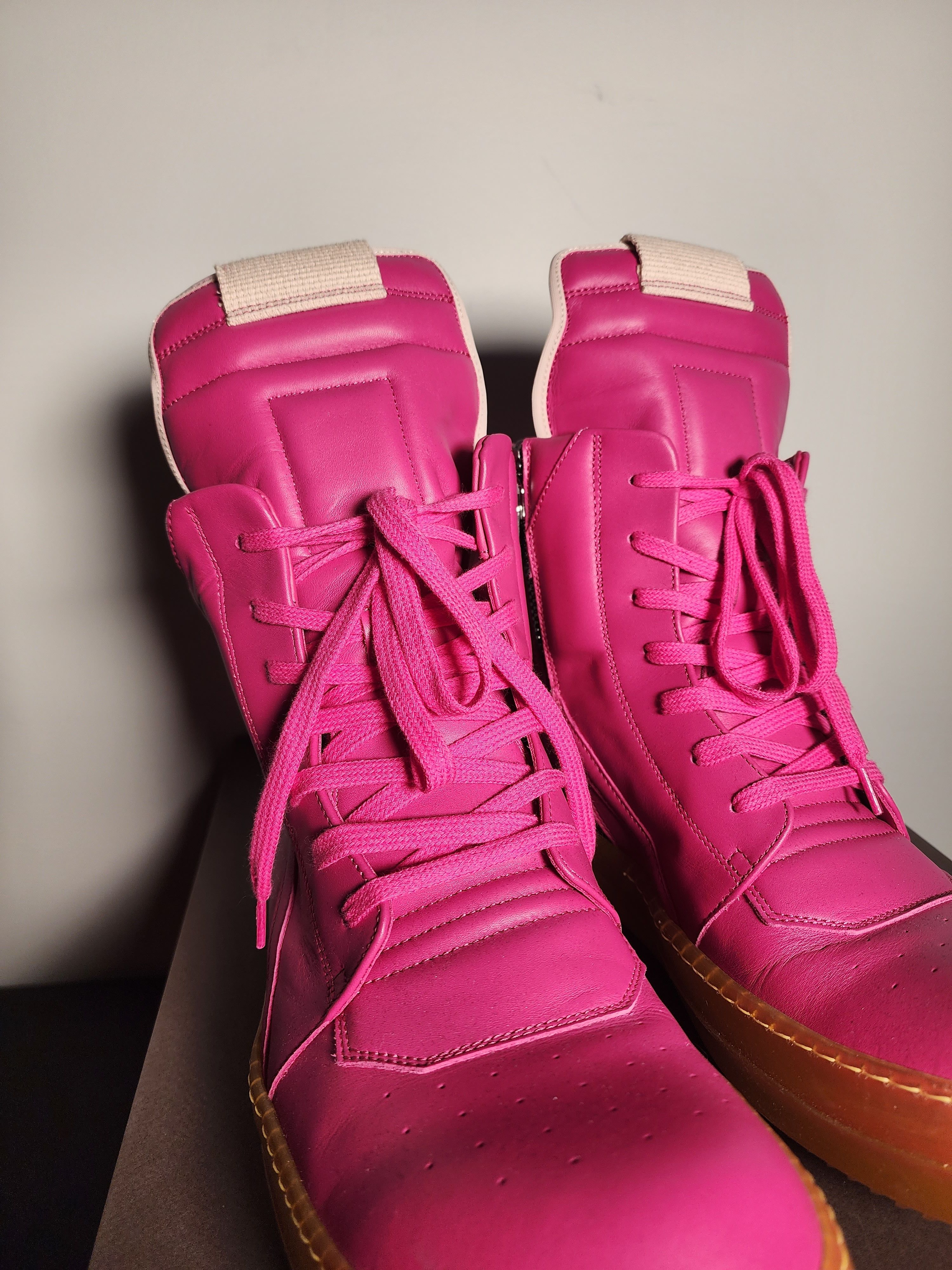 Designer Rick Owens Geobasket Pink Yellow Lemon Sole SS23 EDFU Size US 9.5 / EU 42-43 - 3 Thumbnail