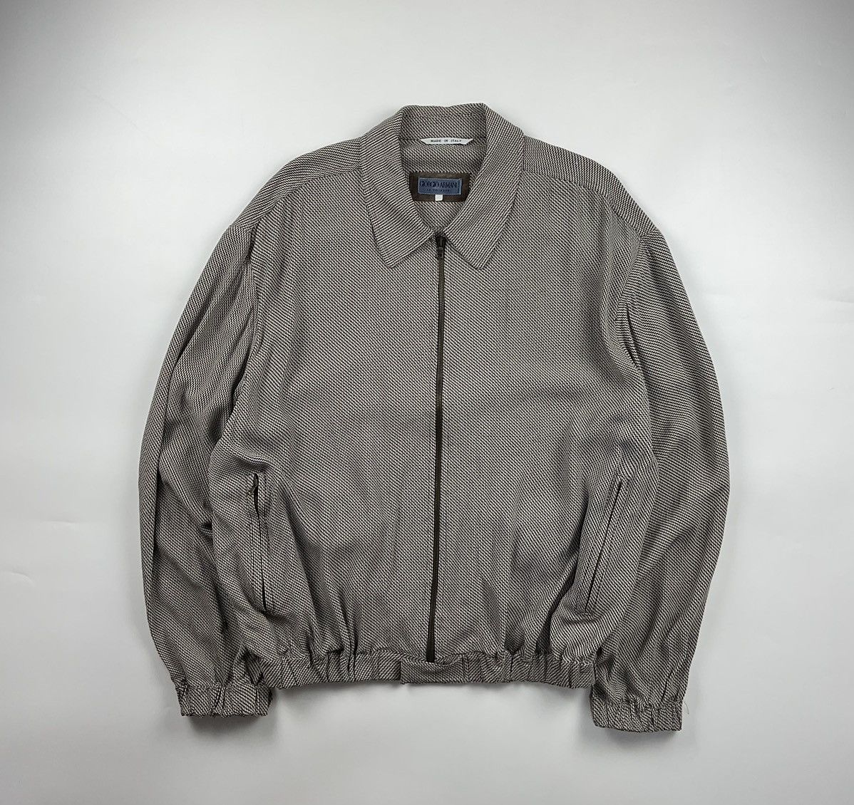 image of Giorgio Armani Blouson Zip Up Jacket in Grey, Men's (Size Small)