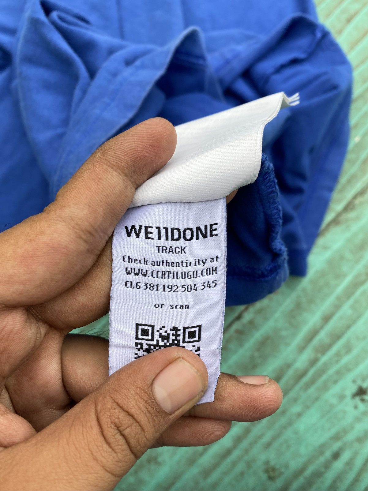 WE11DONE The we11done blue logo Size US XL / EU 56 / 4 - 6 Thumbnail