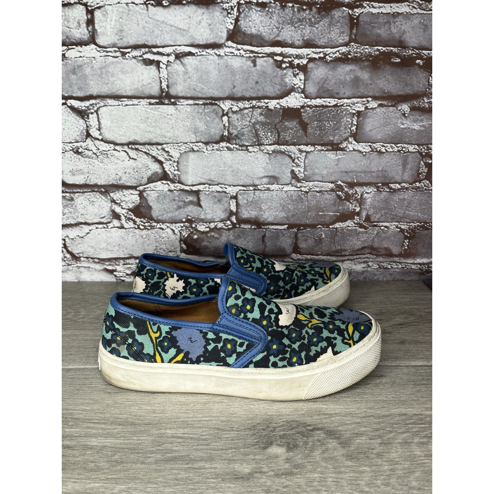 Coach Coach Cameron A01986 Aqua Blue Floral Fabric Slip Ons Shoes Size US 8 / IT 38 - 10 Thumbnail