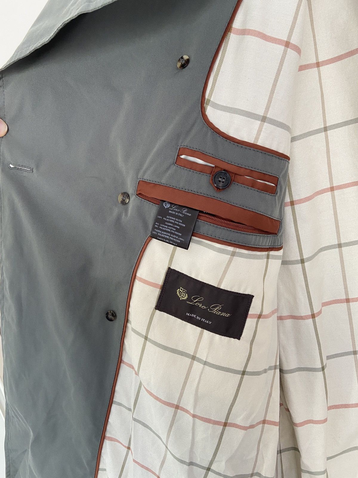 Loro Piana Loro Piana Light Olive Stormey Trench Tecno Coat Size US XXL / EU 58 / 5 - 18 Thumbnail