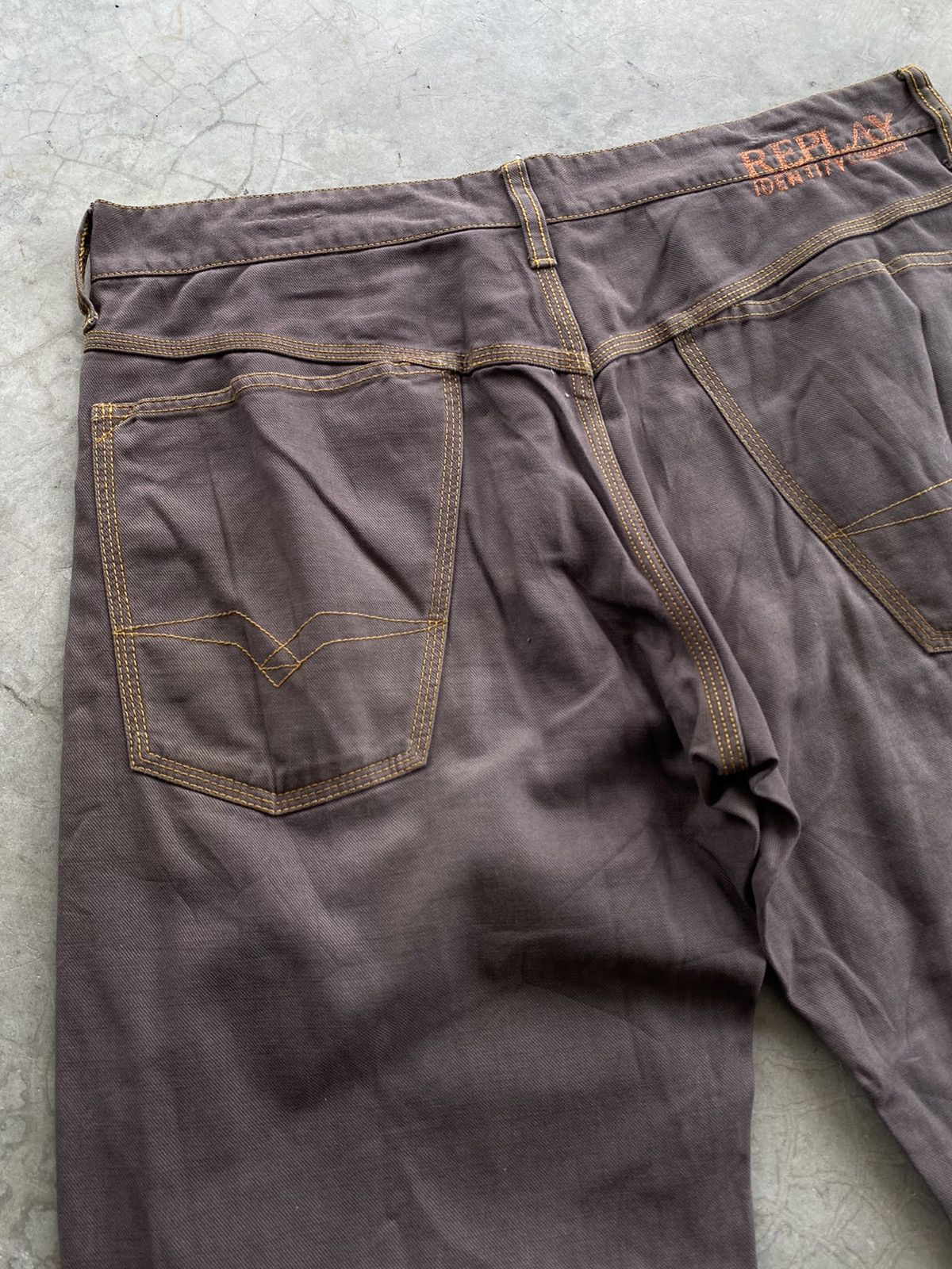 Japanese Brand × Replay Baggy Jeans Japanese Reply Wide Flare Jeans Size US 35 - 2 Thumbnail