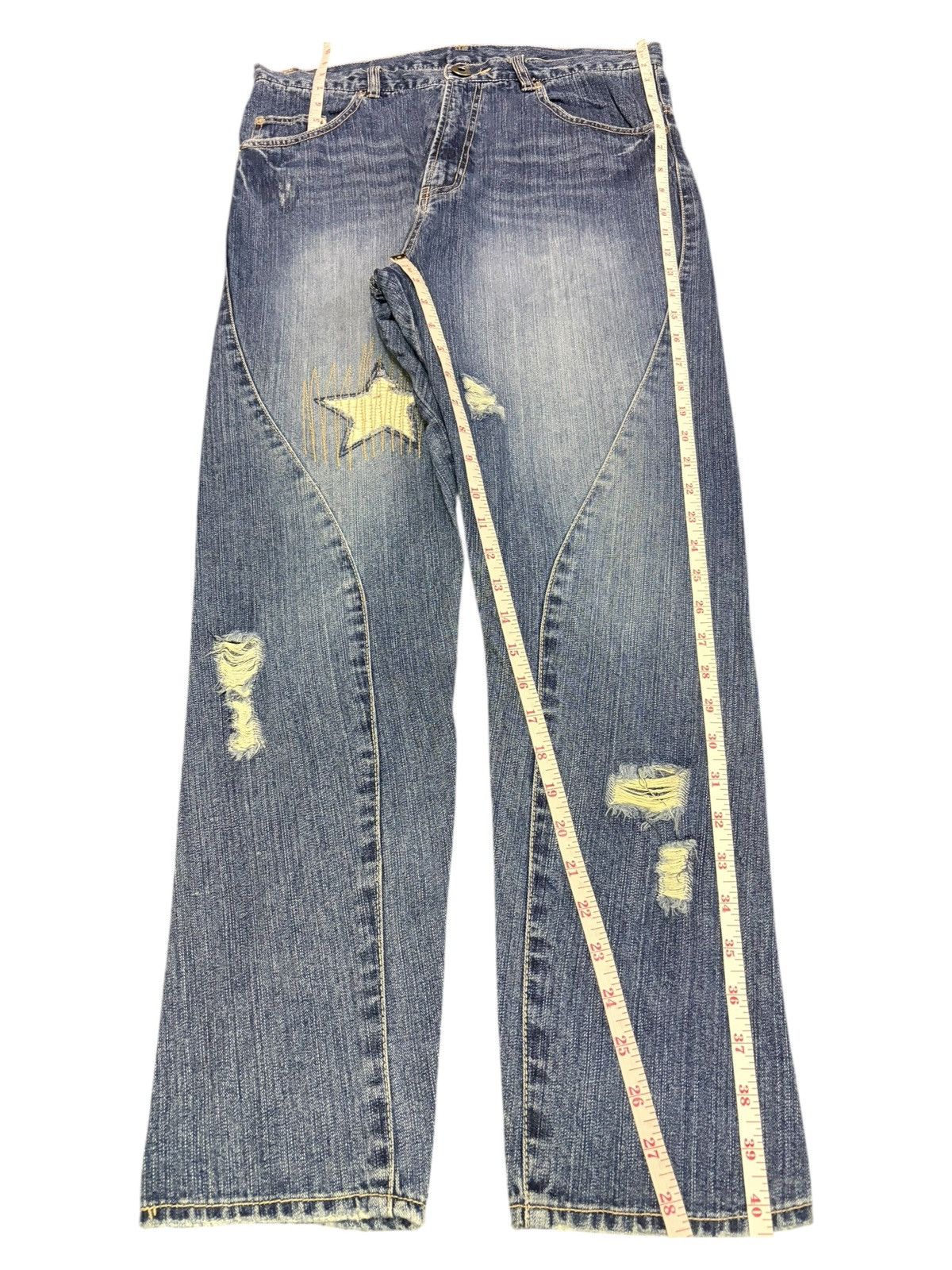 Ksubi Vintage Japanese Brand Patchwork Distressed Jeans Size 32" / US 10 / IT 46 - 7 Thumbnail
