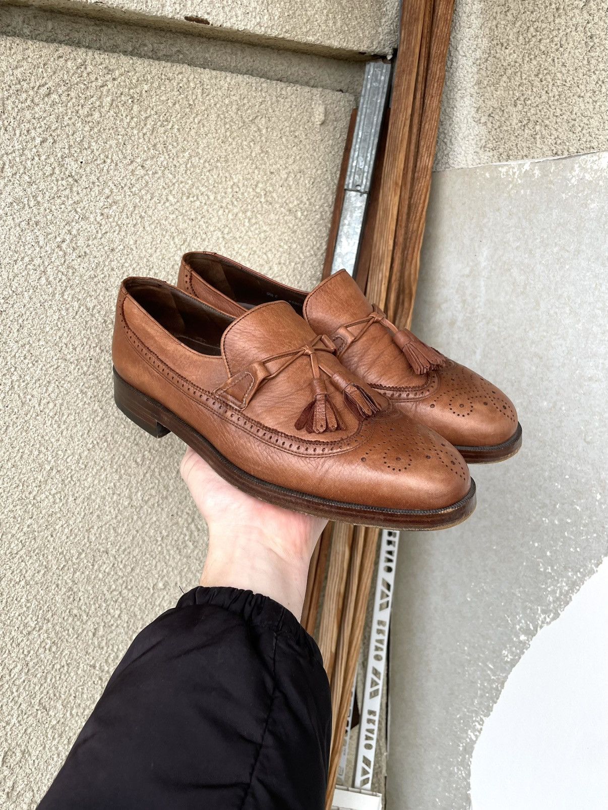 Bally Bally Suisse Leather Tassel Loafers Brogue Size 9.5 Brown Size US 9.5 / EU 42-43 - 1 Thumbnail