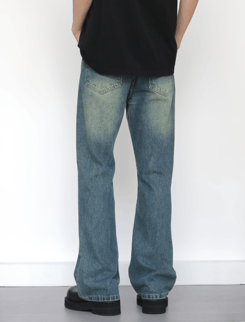 Japanese Brand Retro loose straight cleanfit loose versatile flared jeans Size US 32 / EU 48 - 4 Thumbnail