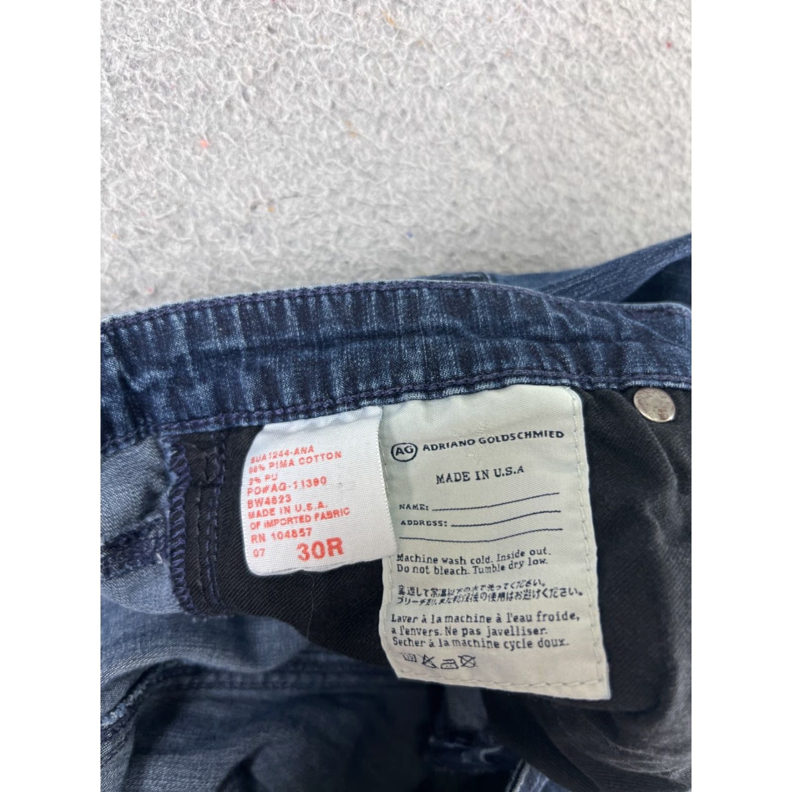 Denime AG Adriano Goldschmied Jeans Womens 30 Denim Blue 5-Pocket Size 30" / US 8 / IT 44 - 7 Thumbnail