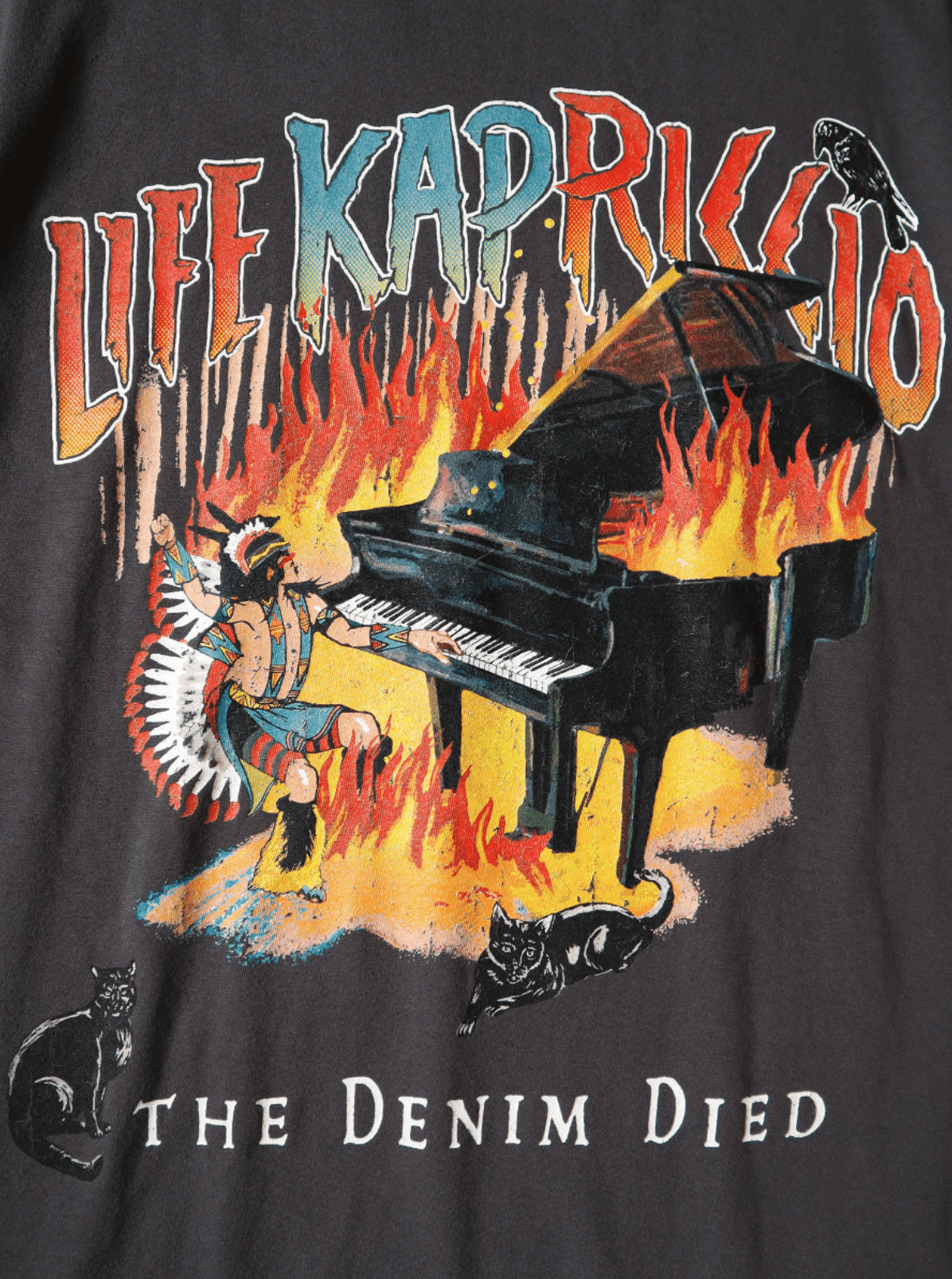 Kapital Kapital 20/- Jersey Crew T-shirt (BURNING Piano pt) Tee Size US S / EU 44-46 / 1 - 3 Thumbnail