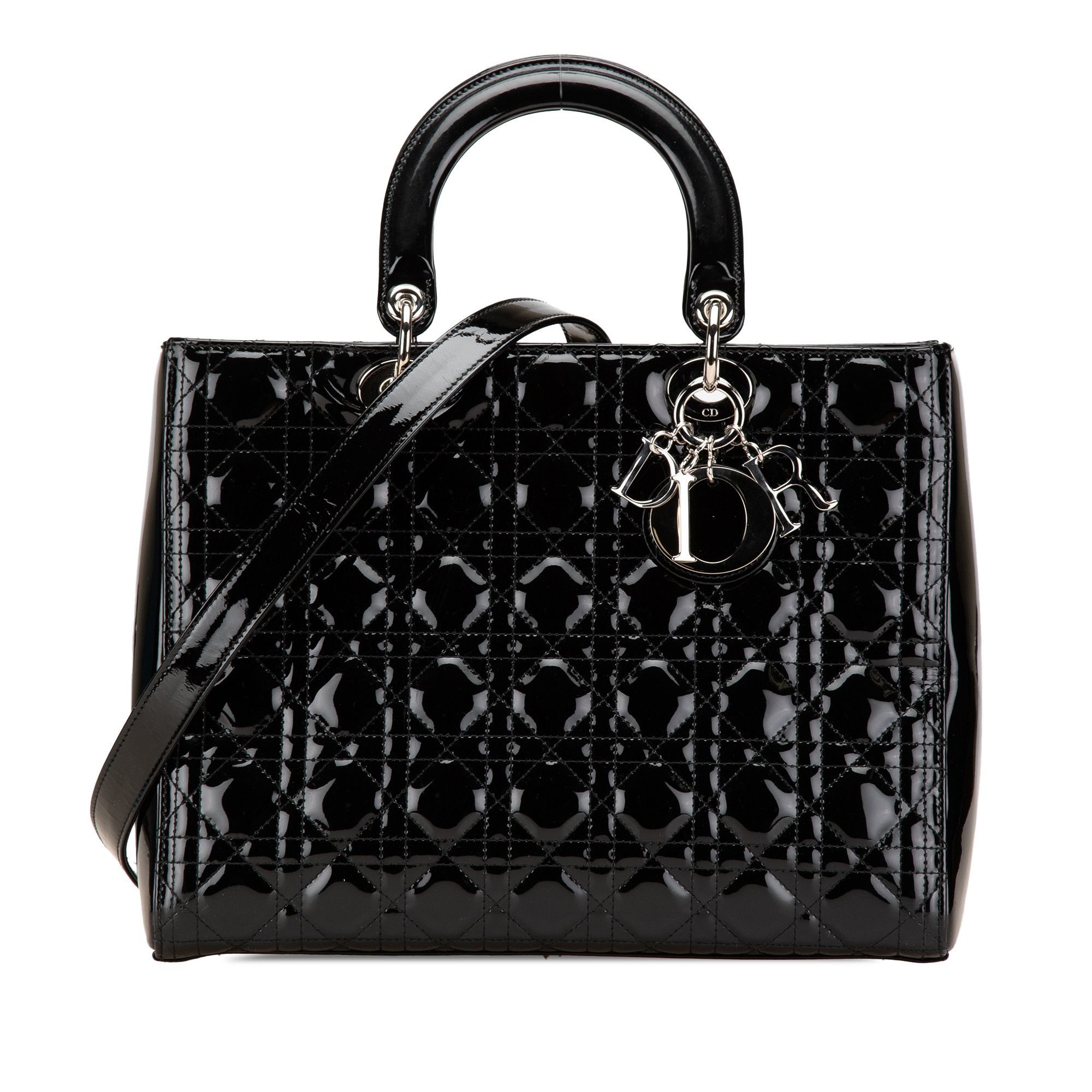Dior Dior Large Patent Cannage Lady Dior Size ONE SIZE - 1 Thumbnail