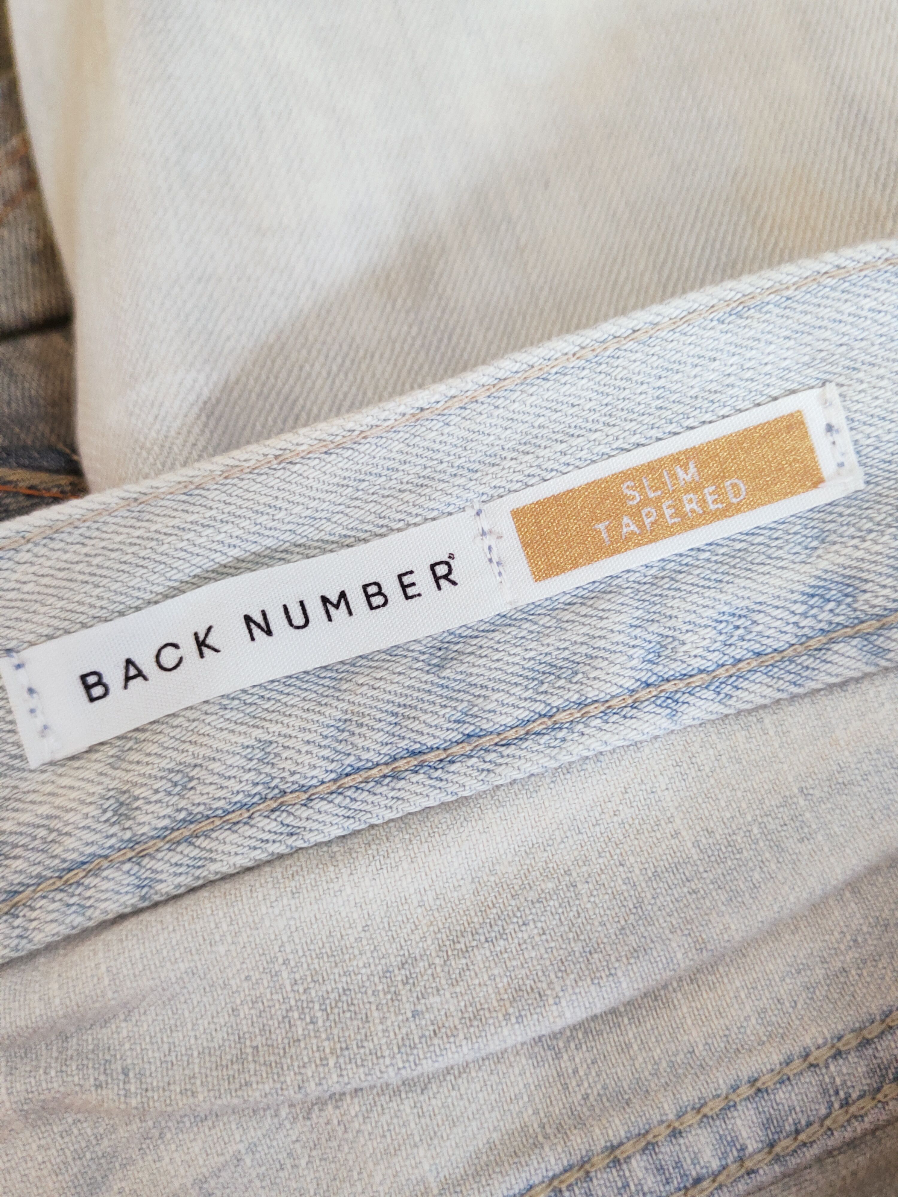 Japanese Brand × Vintage Back Number Blue Distressed Ripped Jeans #W509 Size 34" / US 12 / IT 48 - 15 Thumbnail