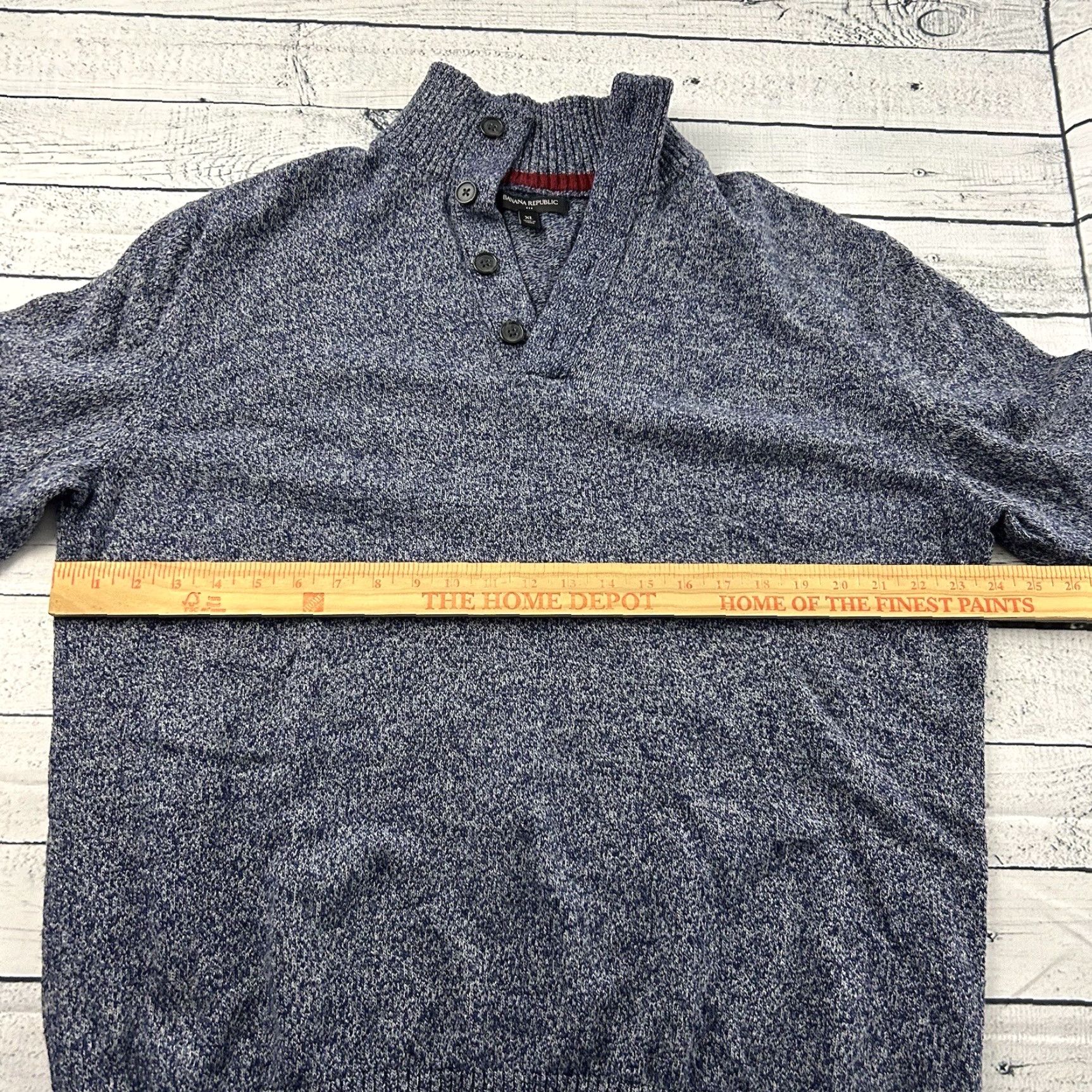 Banana Republic Banana Republic Cotton Wool Pullover Button Front Sweater XL Blue Men’s Pullover Christmas? Size US XL / EU 56 / 4 - 4 Thumbnail