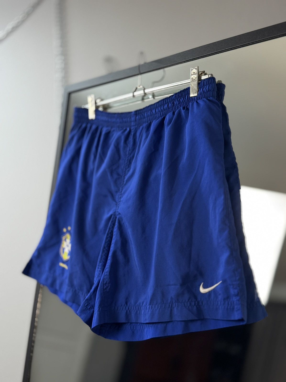 Nike Vintage Nike Brazil Shorts Neymar Umbro Messi Jersey Y2K Size US 32 / EU 48 - 8 Thumbnail