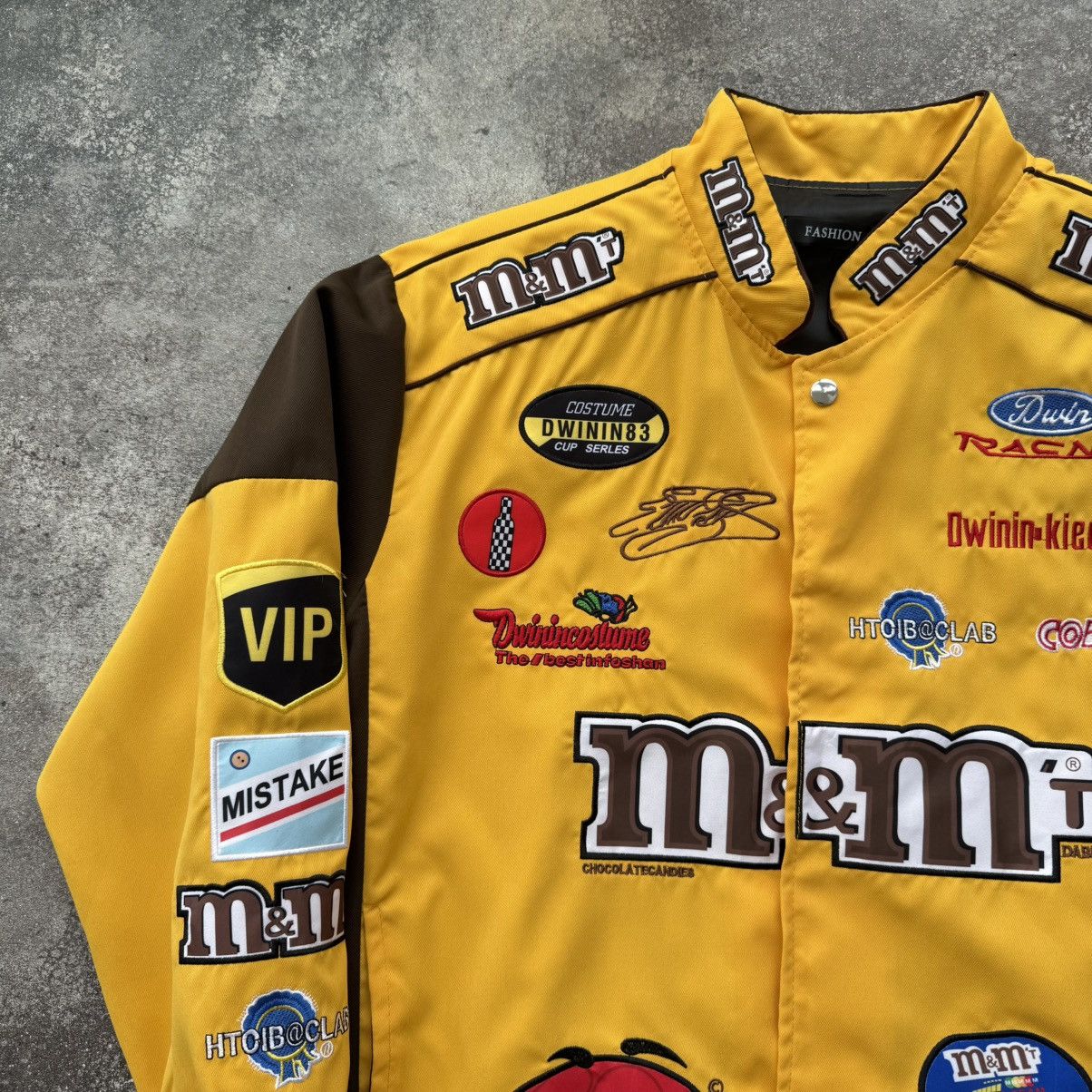 Vintage M&M Multi Logo Y2K Racing Light Bomber Jacket Size XL / US 12-14 / IT 48-50 - 3 Thumbnail