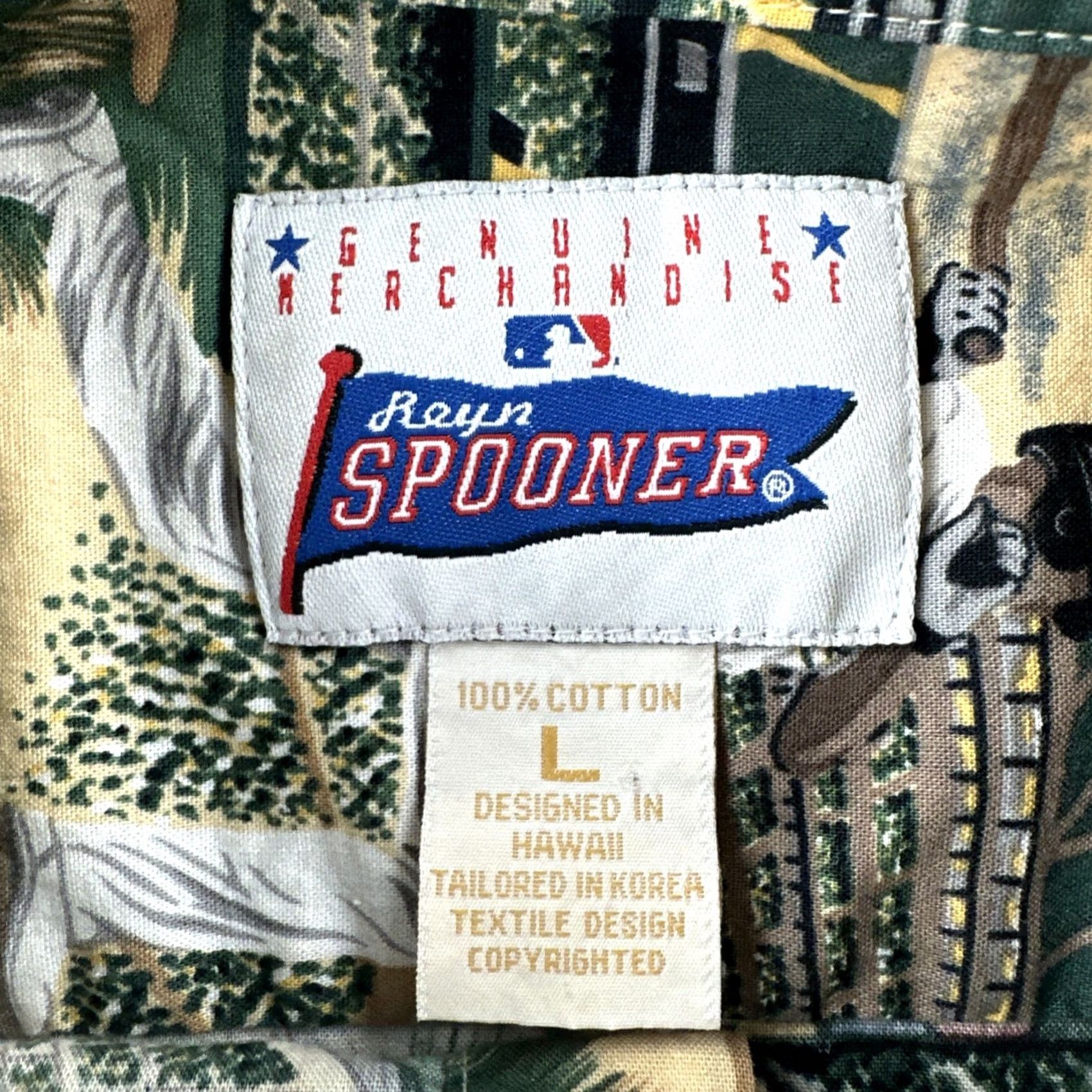 Reyn Spooner Reyn Spooner Men’s Large MLB Baseball Oakland Athletics Cotton Button-Up Shirt Size US L / EU 52-54 / 3 - 7 Thumbnail