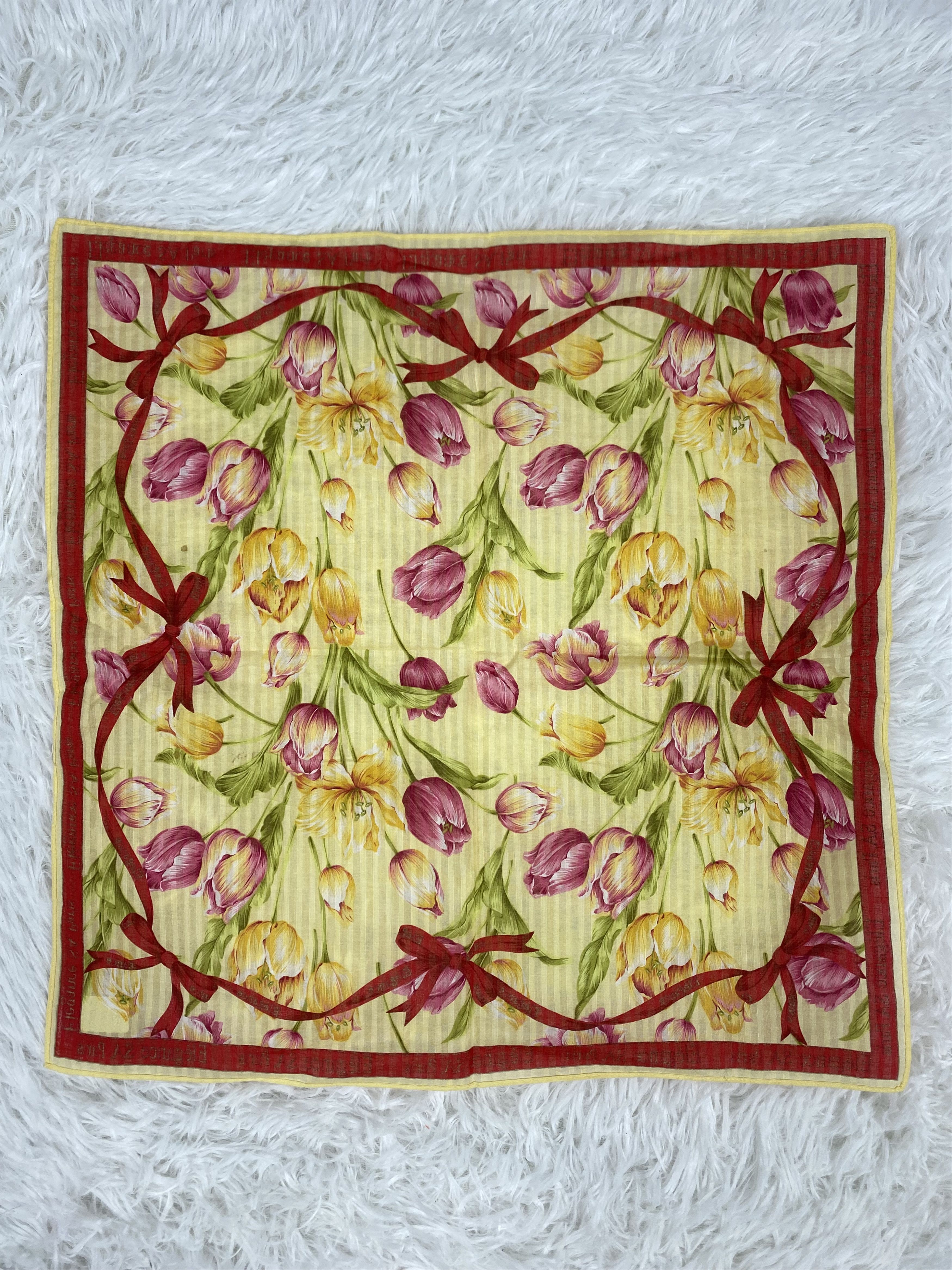 Vintage Vintage Elegancy S.A Handkerchief Neckerchief PH0958 Size ONE SIZE - 4 Thumbnail