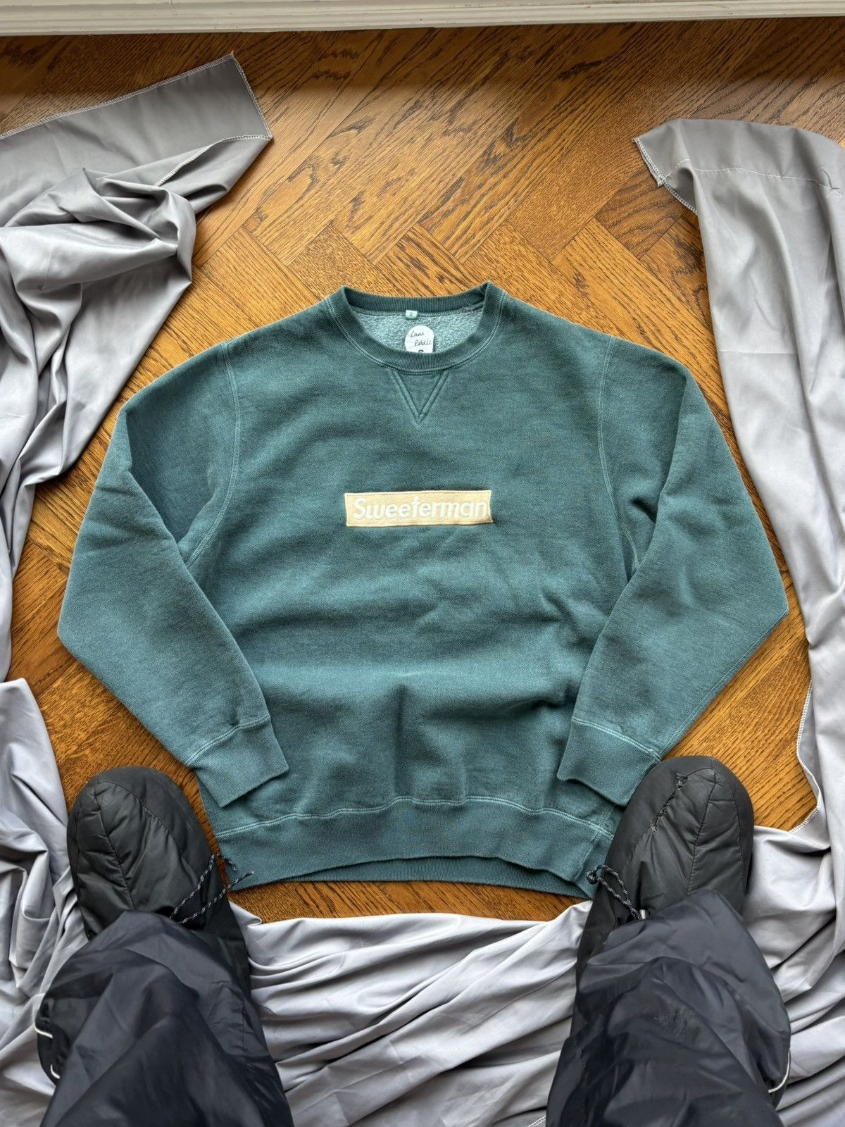 Band Tees × Rap Tees Ramriddlz Sweeterman Boxlogo Crewneck Pullover Overdyed Fade Size US S / EU 44-46 / 1 - 1 Thumbnail