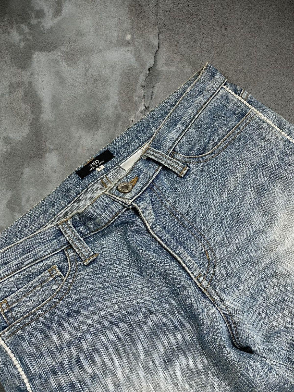Yohji Yamamoto Vintage Japan Designer Yohji Yamamoto Ined Flared Blue Denim Size US 30 / EU 46 - 9 Thumbnail