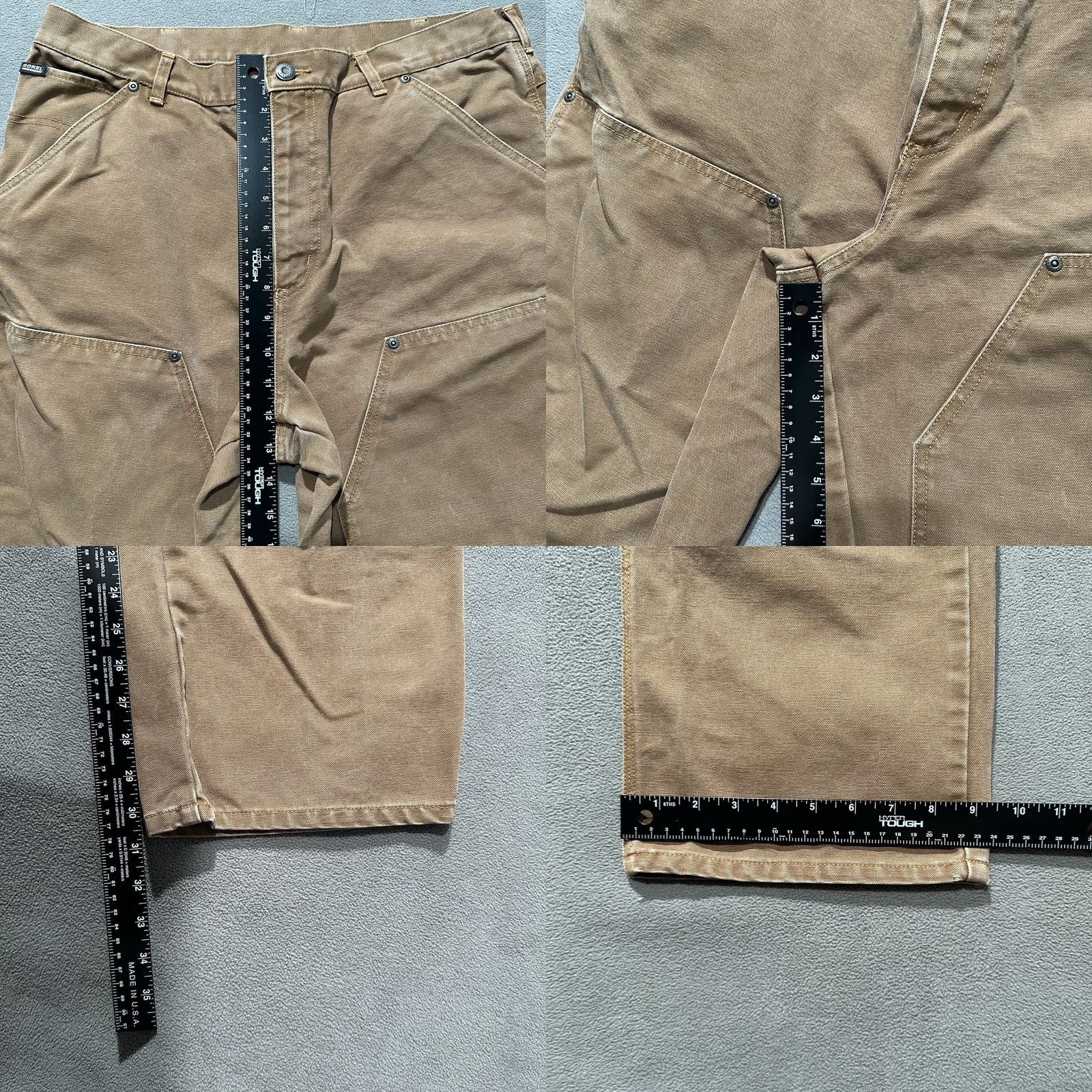 SOREL Vintage Sorel Pants Mens 36x32 (36x30.5) Brown Canvas Double Knee Relaxed Heavy Size US 36 / EU 52 - 9 Thumbnail
