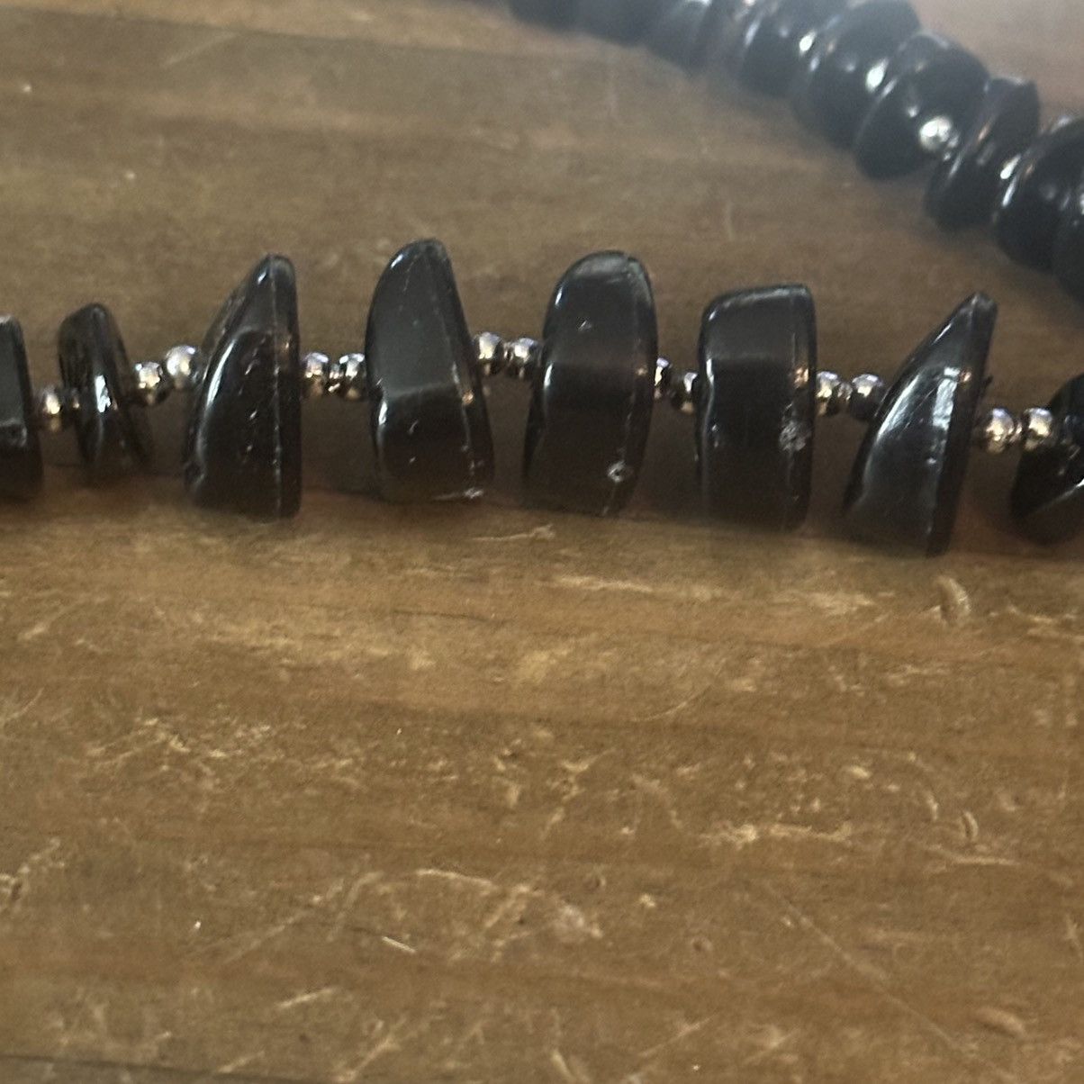 Vintage Vintage chunky black chip bead necklace Size ONE SIZE - 5 Thumbnail