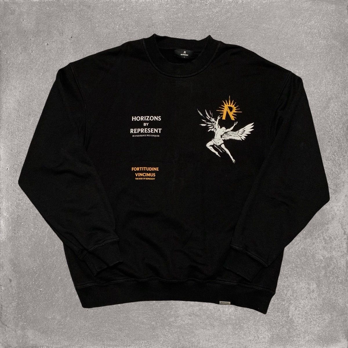 Represent Clo. Represent Large Icarus Jet Black Sweater Sweatshirt Crewneck Size US L / EU 52-54 / 3 - 2 Thumbnail