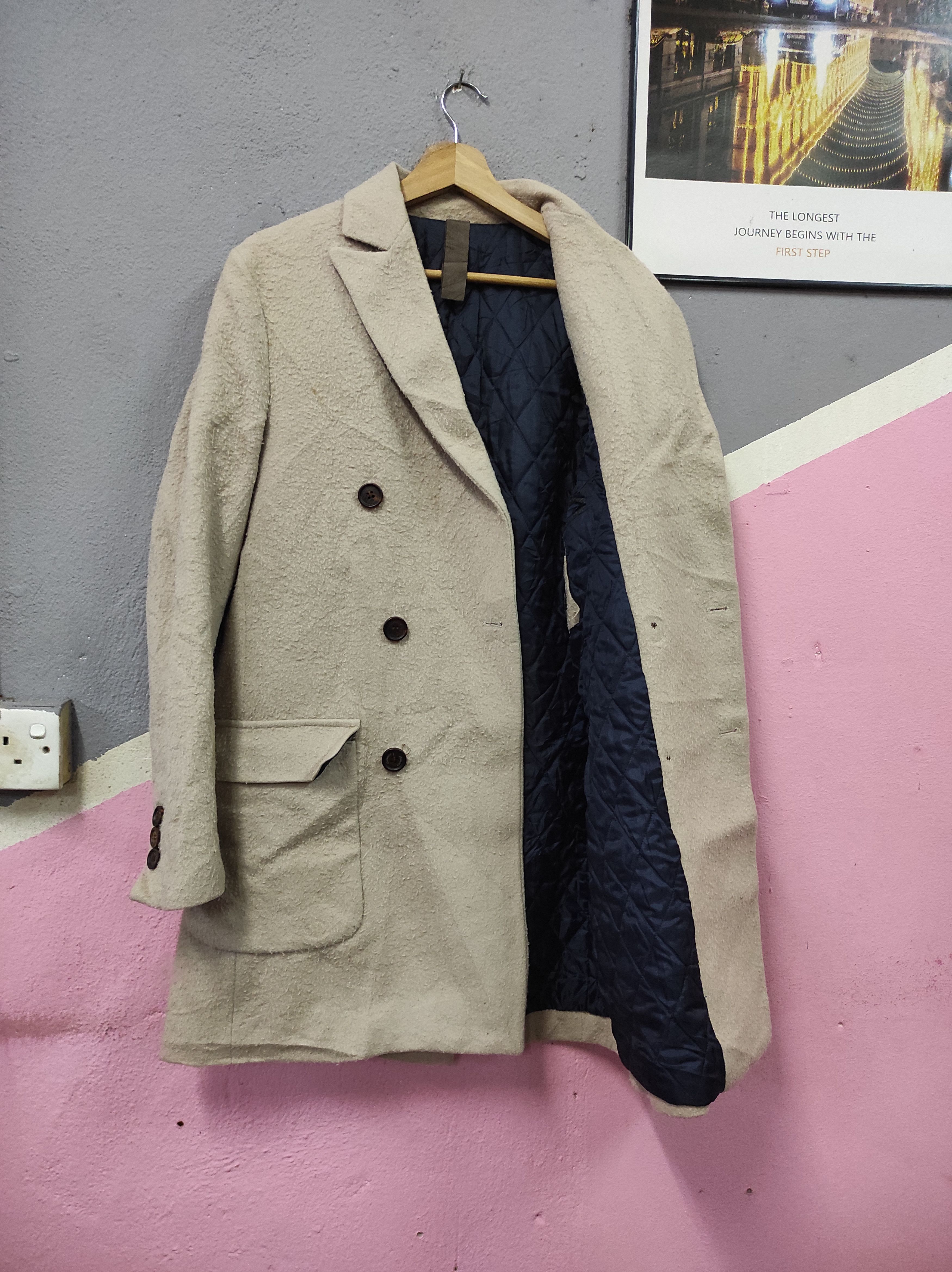Eleventy ELEVENTY WOOL DOUBLE BREASTED COAT OVERCOAT Size US S / EU 44-46 / 1 - 3 Thumbnail