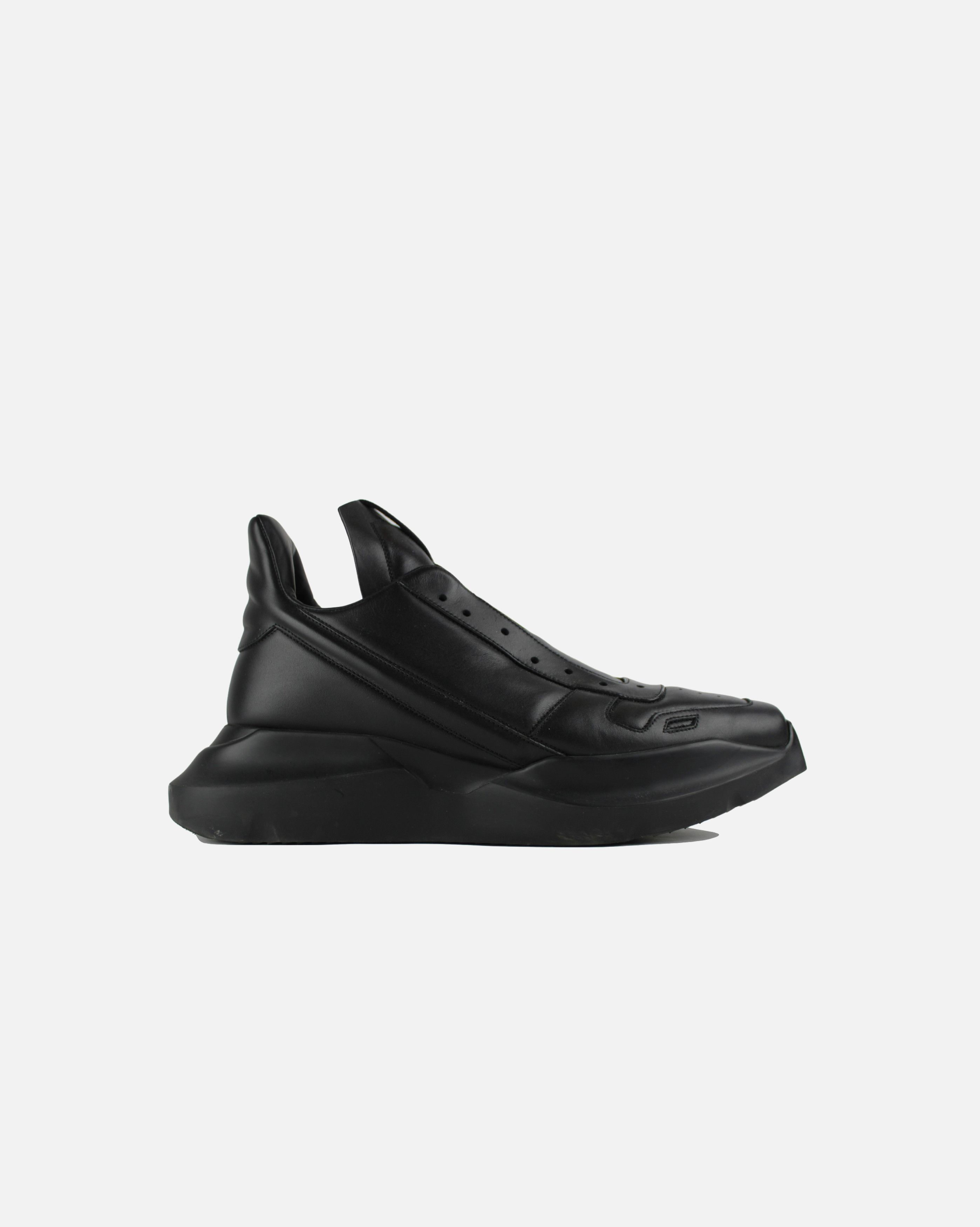 image of Rick Owens Black Geth Runner Sneakers, Men's (Size 11)