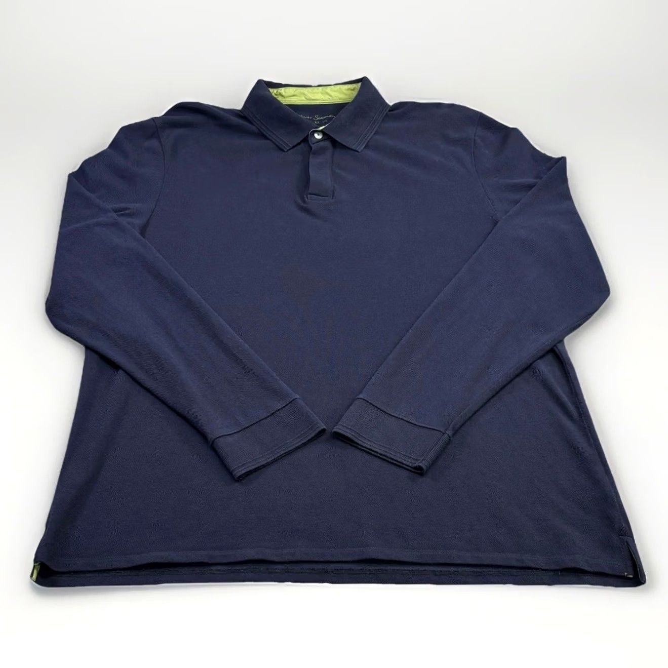 Oliver Sweeney VINTAGE Oliver Sweeney Polo Shirt XL Long Sleeve Navy Men’s Top Pre Loved Size US XL / EU 56 / 4 - 2 Thumbnail