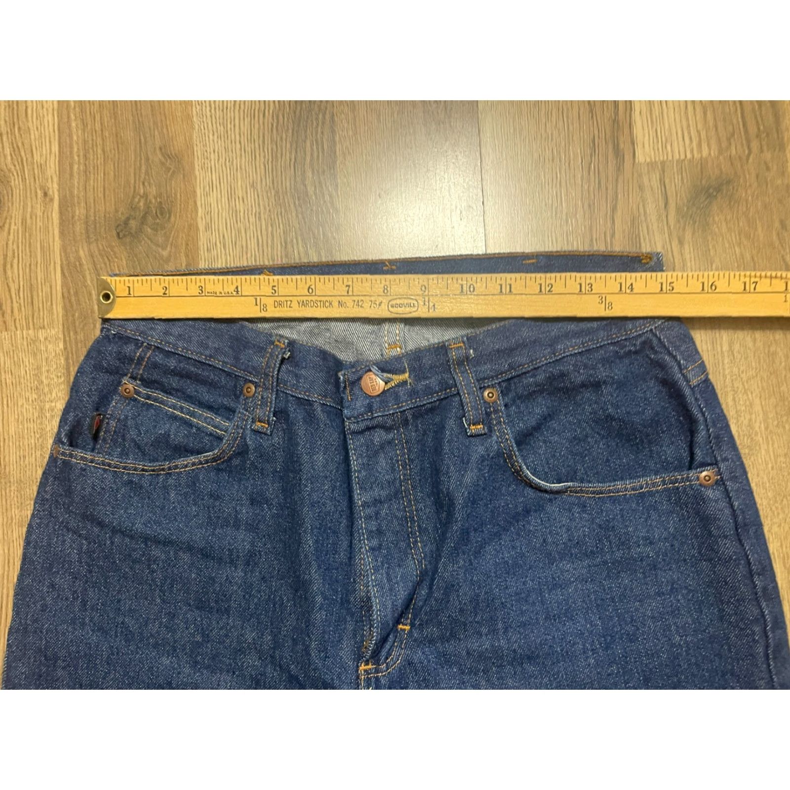 Red Kap RED KAP Jeans, Men, Jeans, 32-32, Blue, Dark Wash, Denim, Straight, 5-Pocket, Cotton, Regular, Inseam 32, Button Zip, Vintage No Size US 32 / EU 48 - 6 Thumbnail