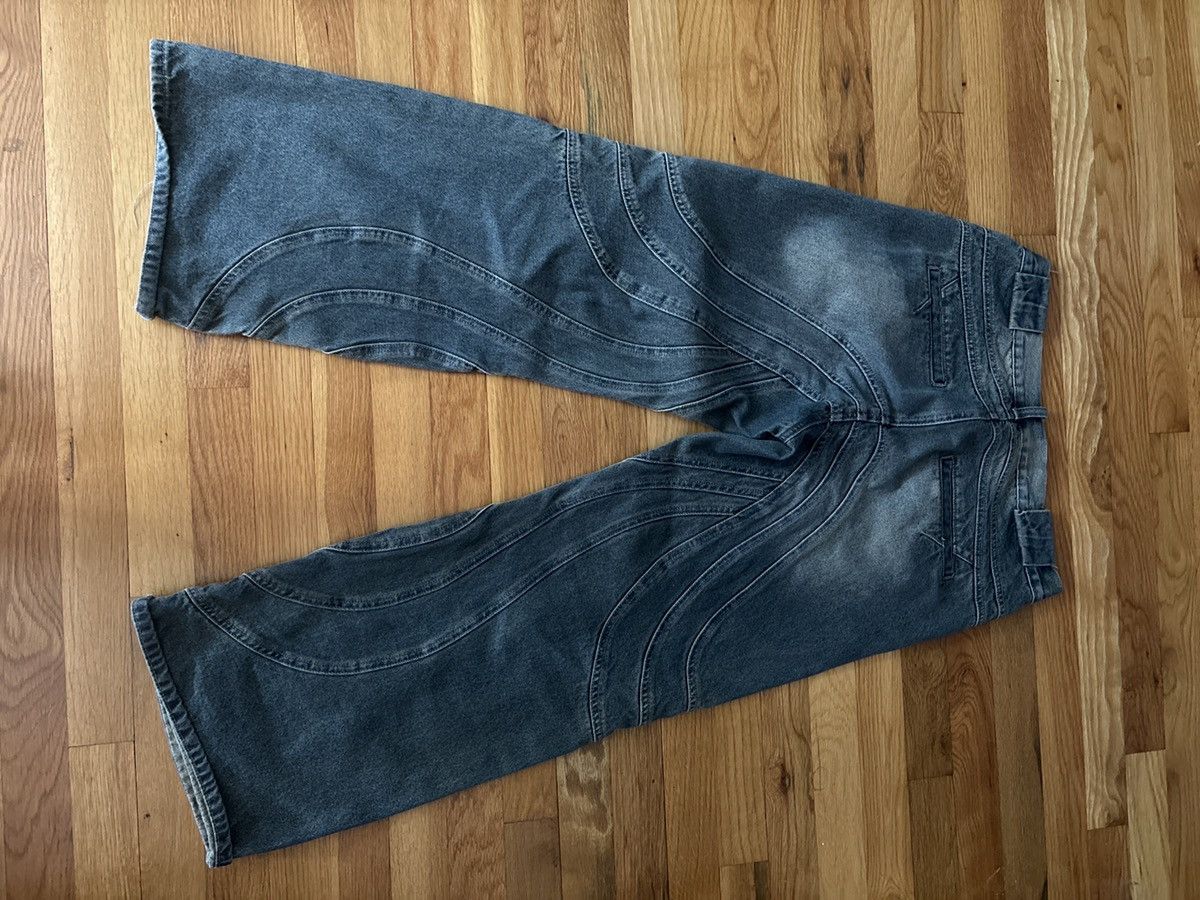 Japanese Brand × Vintage Patterned denim jeans Size US 34 / EU 50 - 2 Thumbnail