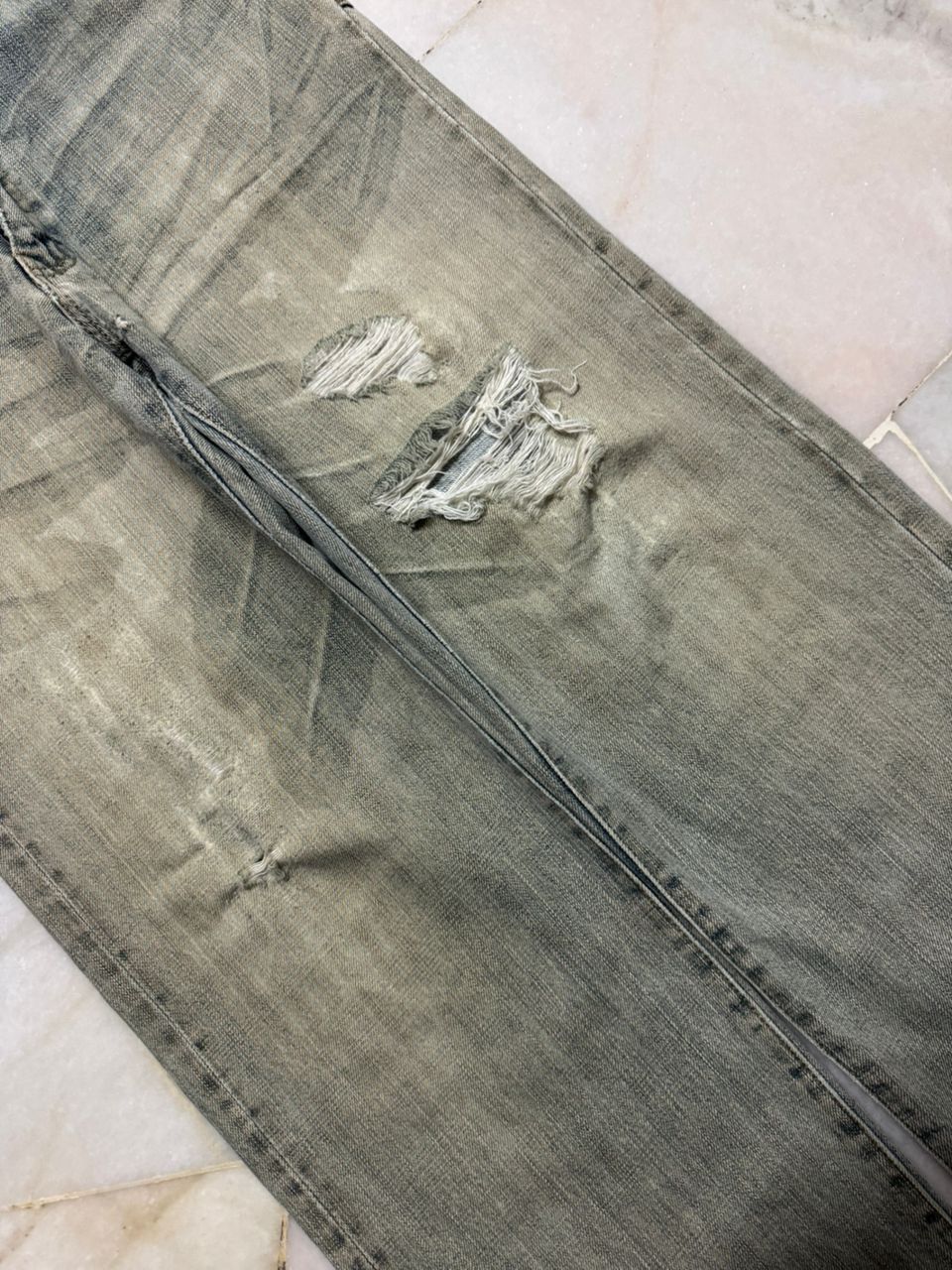 Vintage 💥Grunge💥Montage Very Rare Thrashed Rusty Insane Baggy Jean Size US 30 / EU 46 - 7 Thumbnail