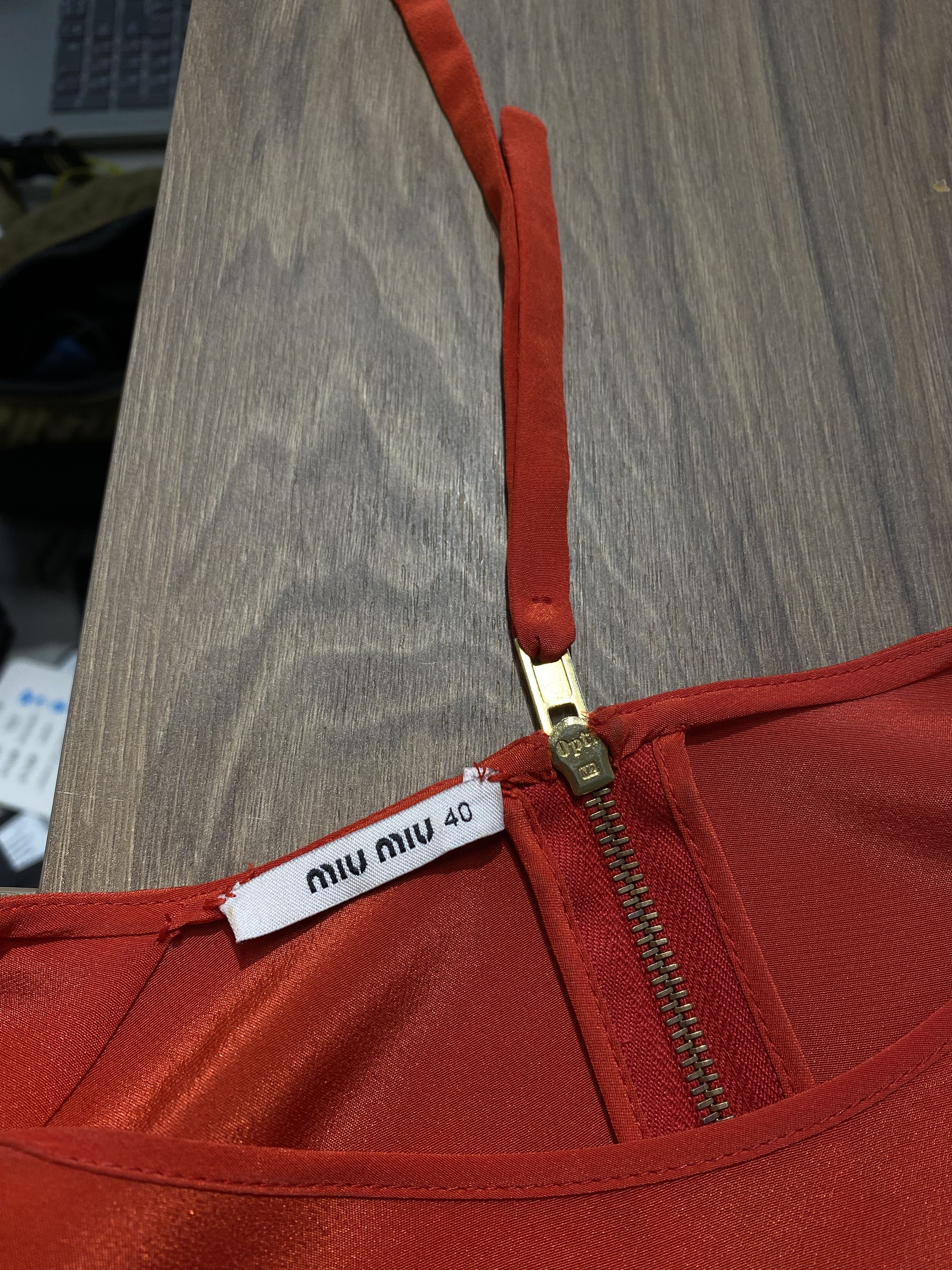 Miu Miu Rare vintage Miu Miu Red Silk Dress Size 40 Size S / US 4 / IT 40 - 10 Thumbnail