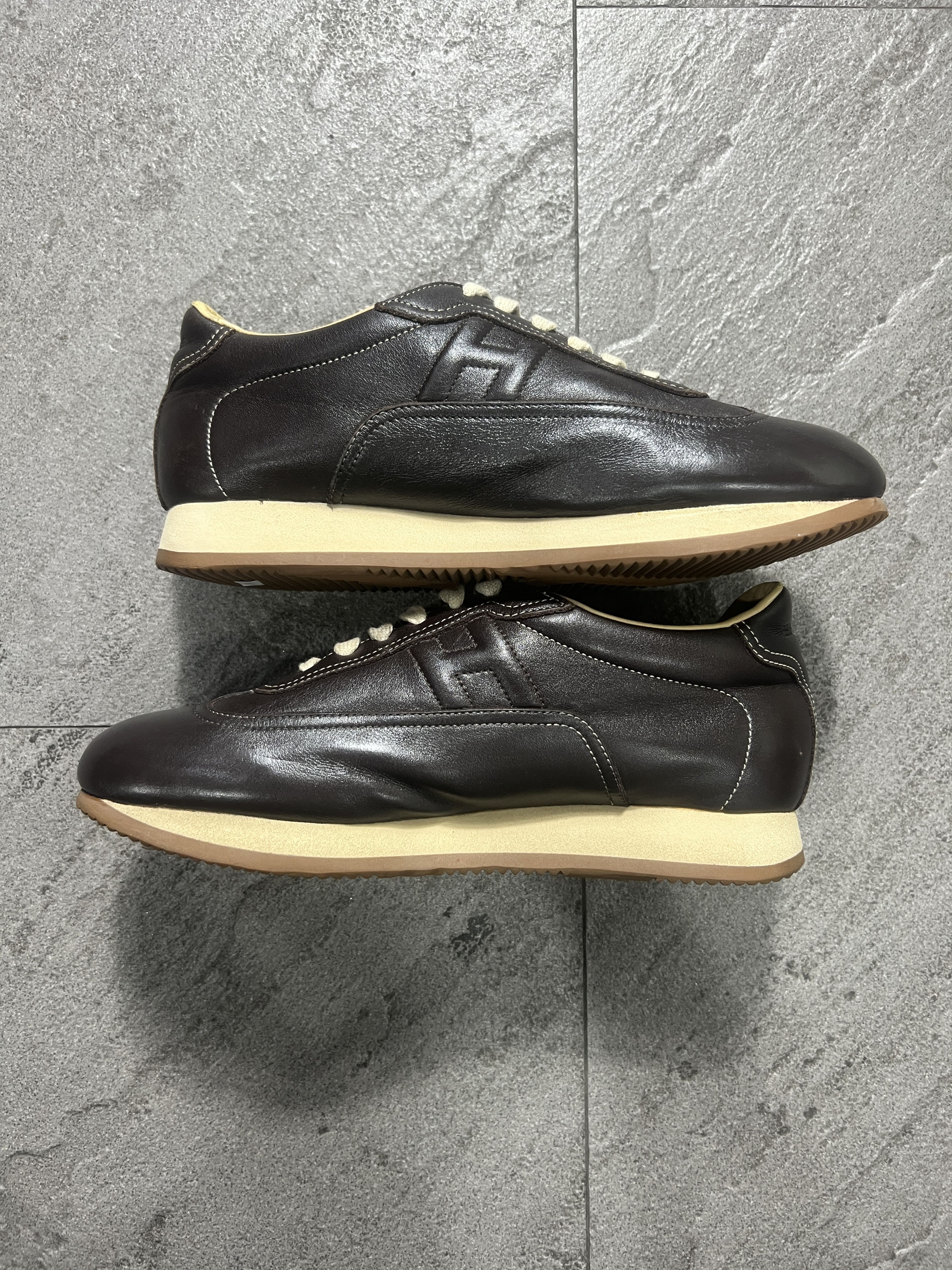 Hermes Hermes Leather Sneakers Brown H Logo Size 41 Italy Size US 8 / EU 41 - 6 Thumbnail