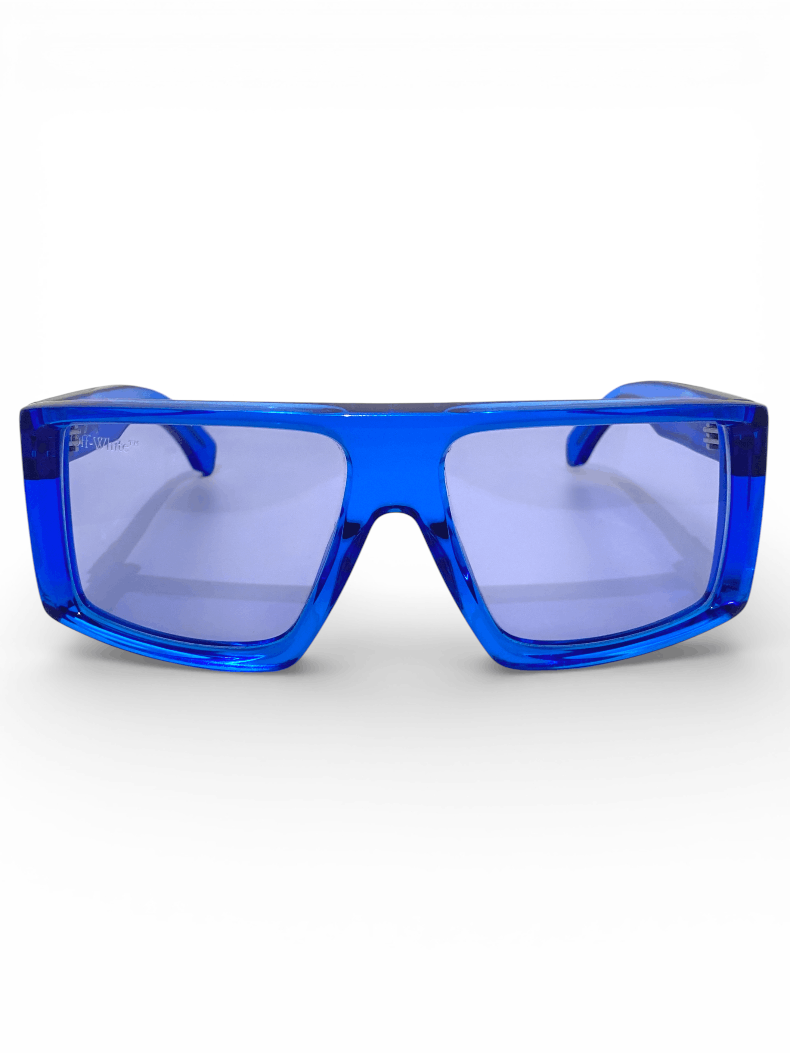 Off-White OFF WHITE Arrows Logo Alps Oversized Square Blue Sunglasses Size ONE SIZE - 7 Thumbnail