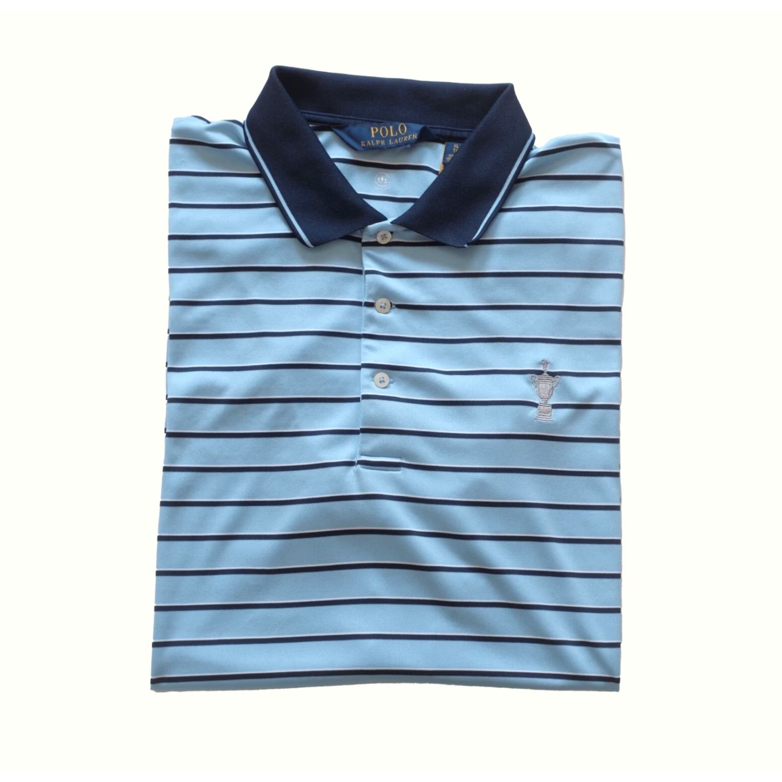 Ralph Lauren RALPH LAUREN POLO GOLF US OPEN TORREY PINES 121st STRIPE T SHIRT VTG Y2K XL MEN'S POLO SHIRT BLUE STRIPED LOGO Size US XL / EU 56 / 4 - 2 Thumbnail