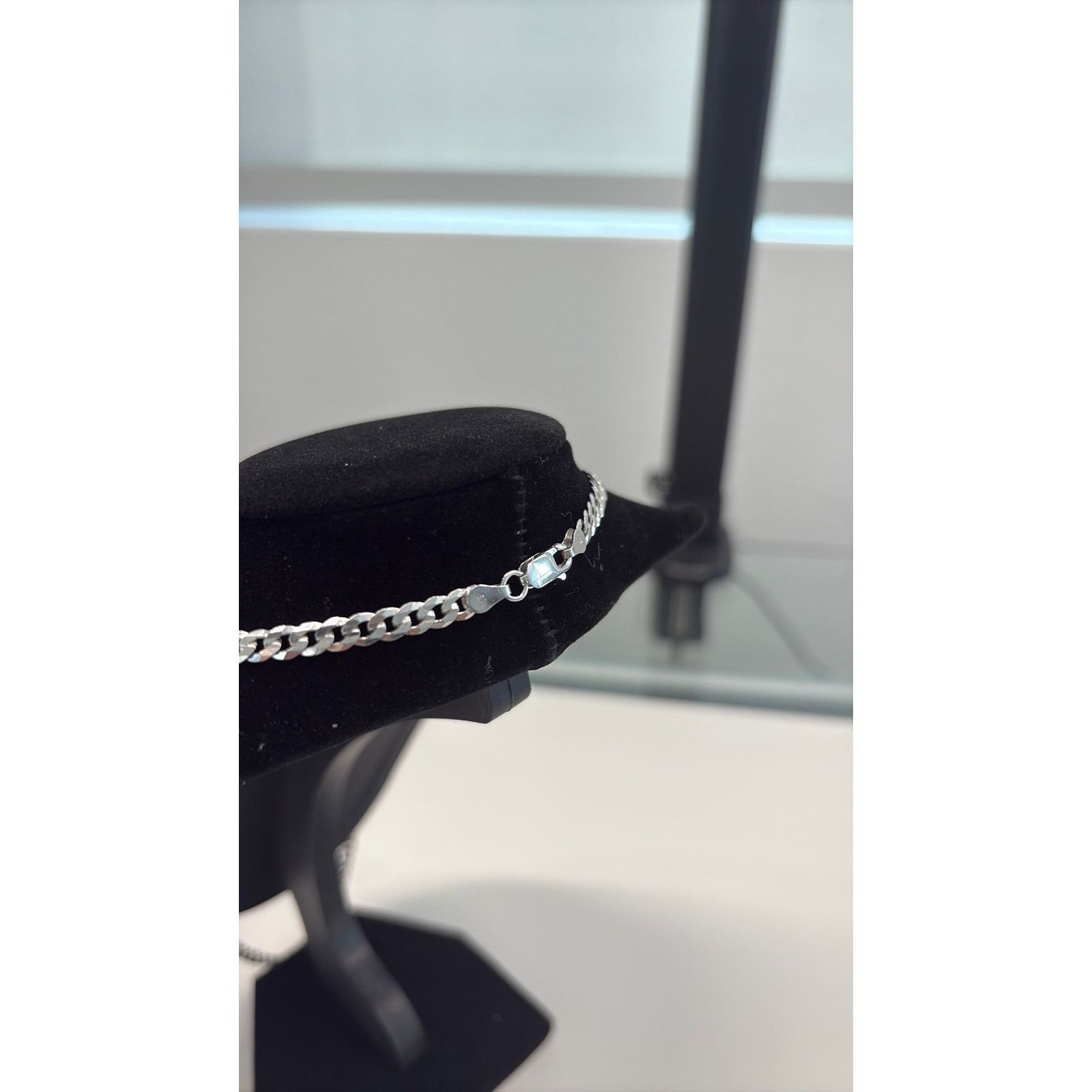Other 22" Italian Rhodium Curb Chain 12.5g Solid .925 Sterl Silver Size ONE SIZE - 3 Thumbnail